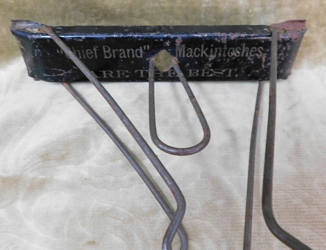 Antique “Chief Brand” MacKintoshes Advertising General Store Display Wall Rack