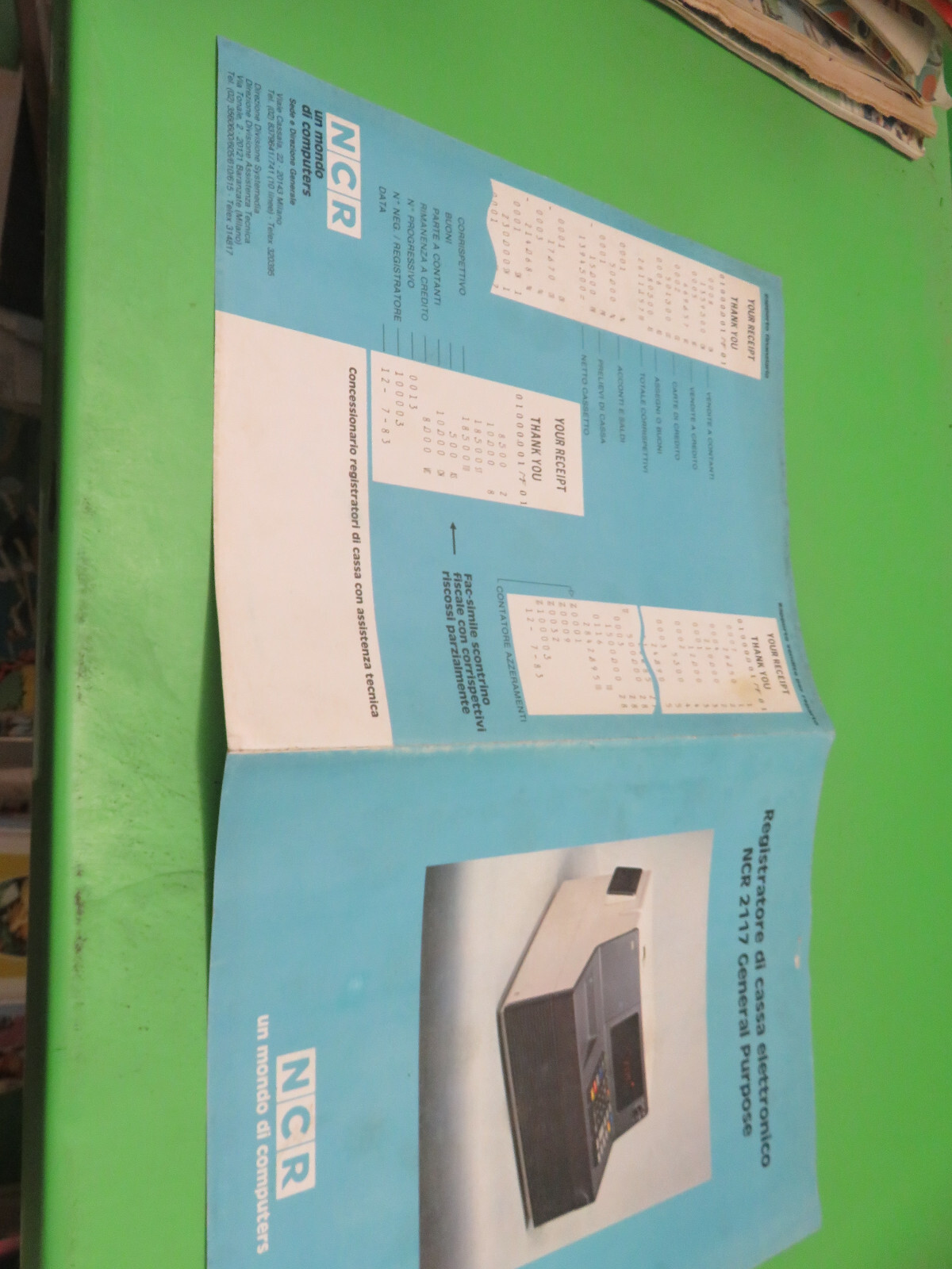 NCR Vintage Electronic Cash Register Advertising Leaflet NCR 2117
