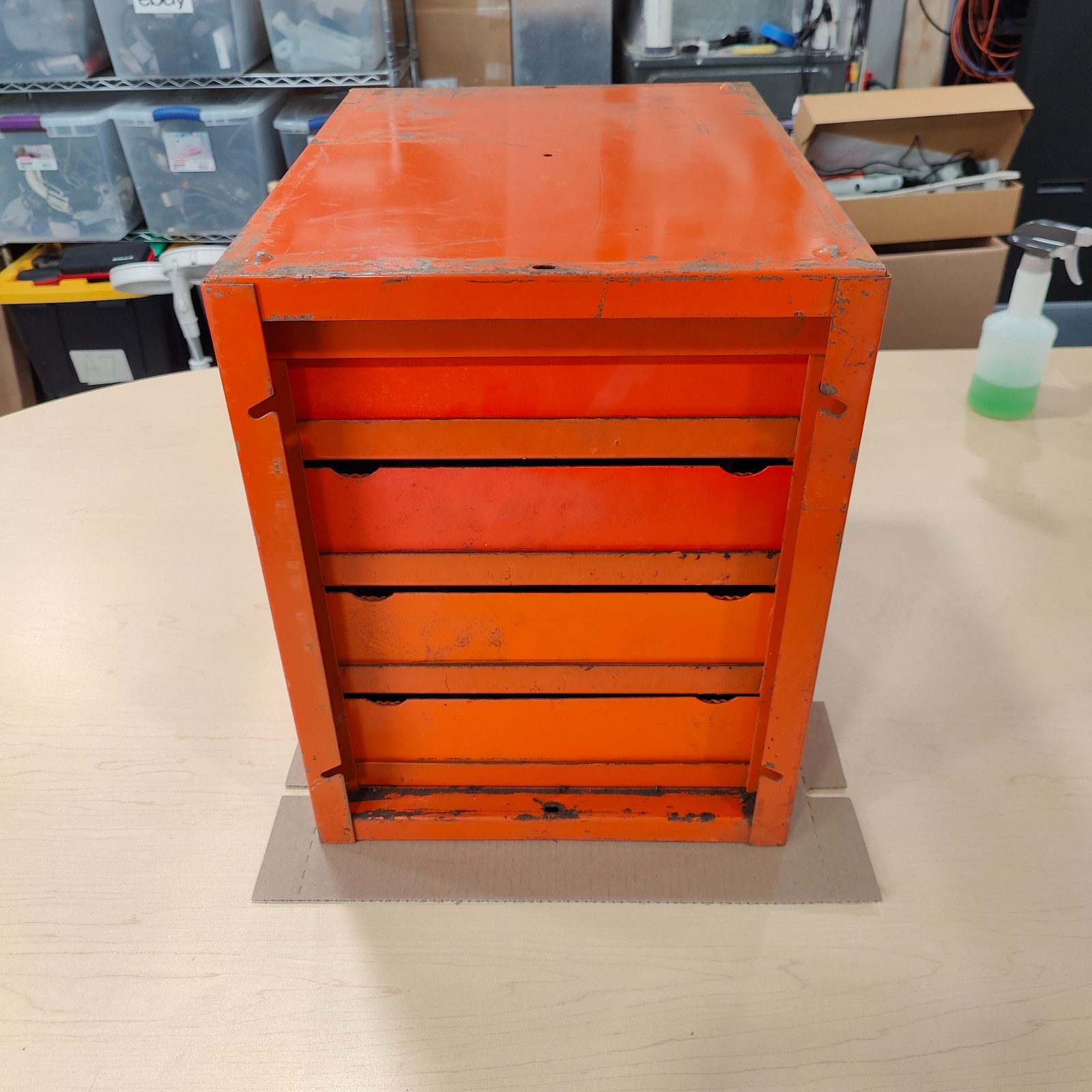 Vintage Dorman Auto Parts Bin 4 Drawer Cabinet Counter Tool Organizer Industrial