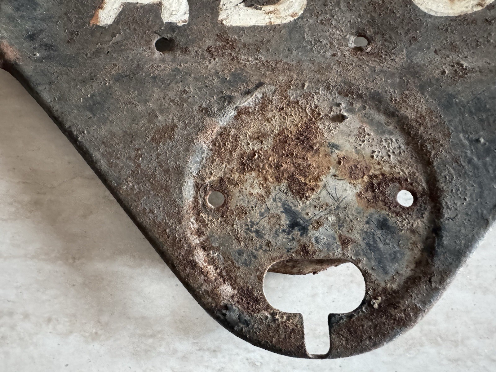 Very Rare Vintage Collectible Citroen France Car Sheet Metal License Plate