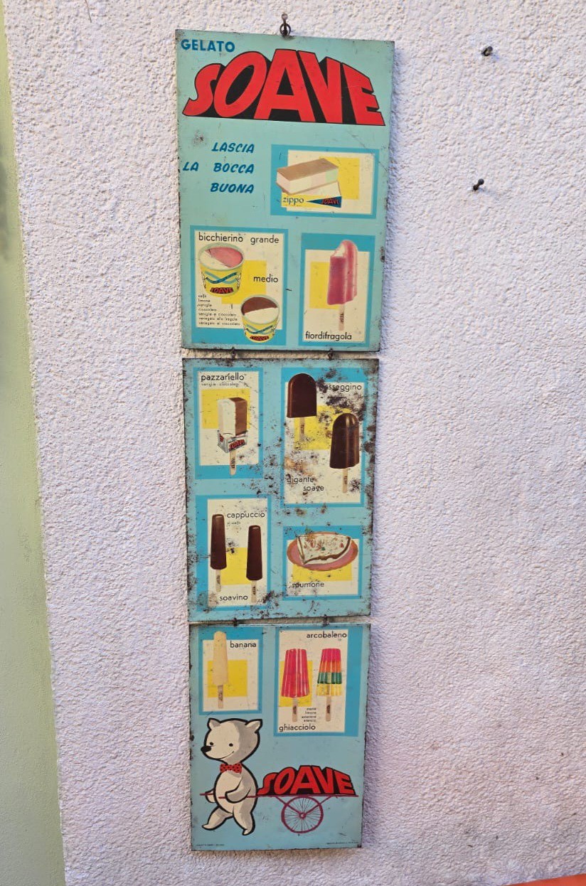 Rare Soft Ice Cream Table Sign