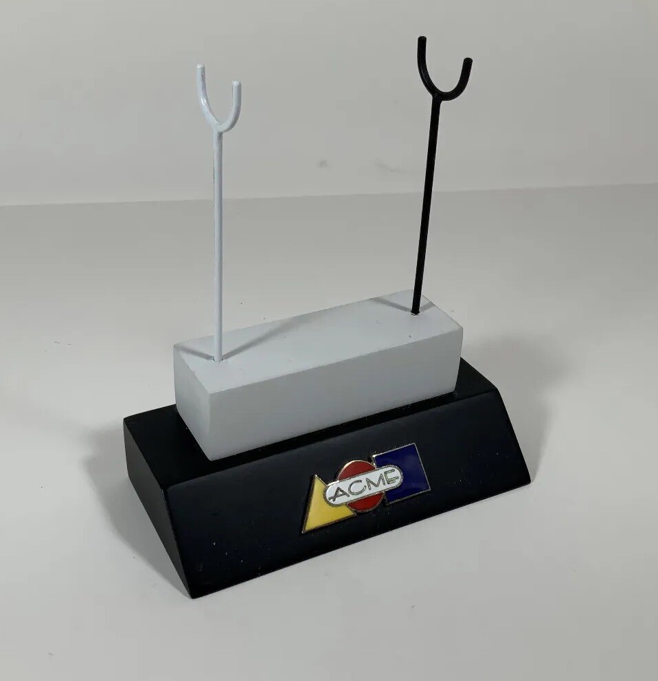 Vintage ACME Studio White on Black Pen Display Pen Holder Pen Stand
