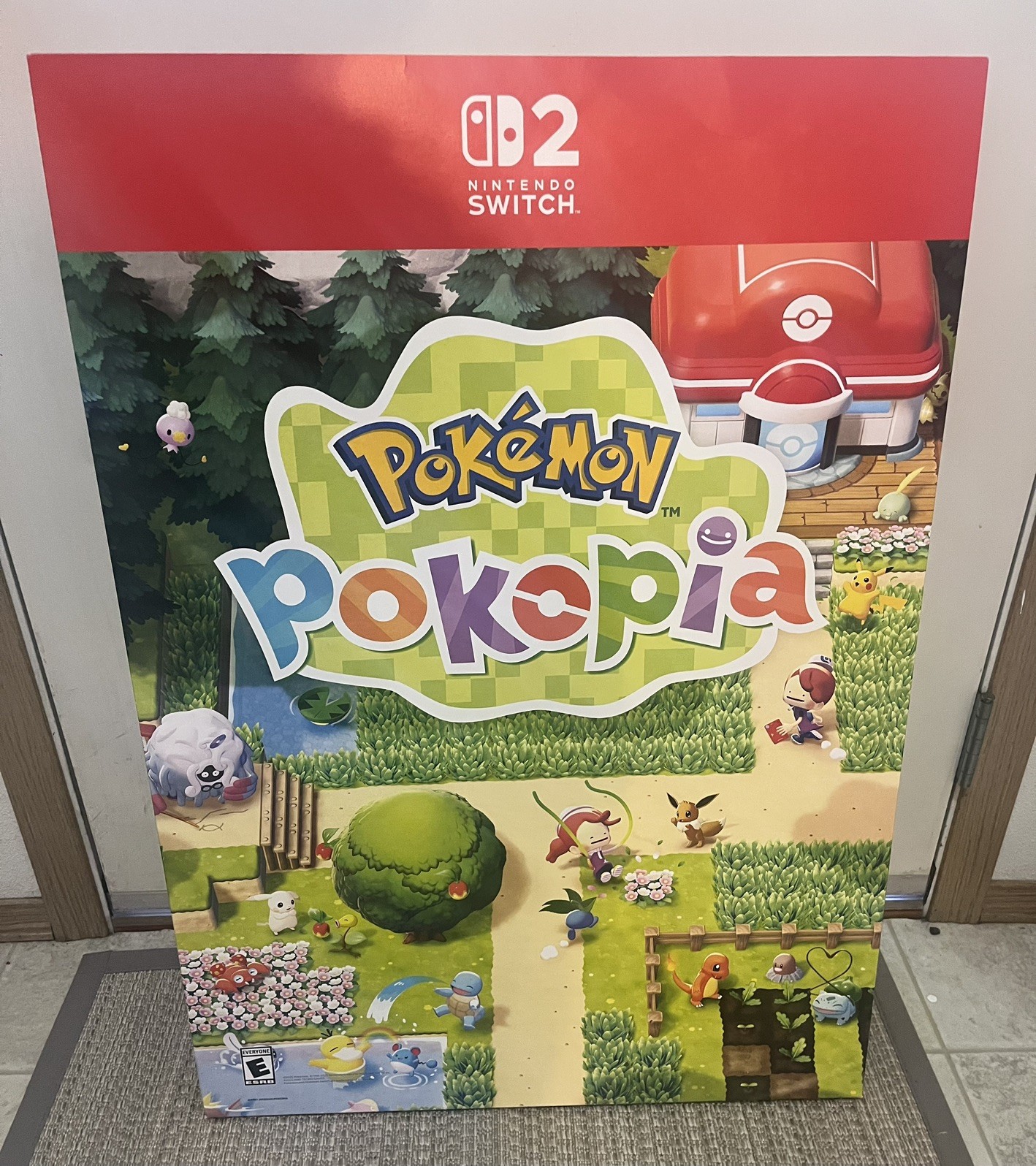Pokemon Pokopia Nintendo Switch 2 Promotional Store Display GameStop 33×24 Rare.