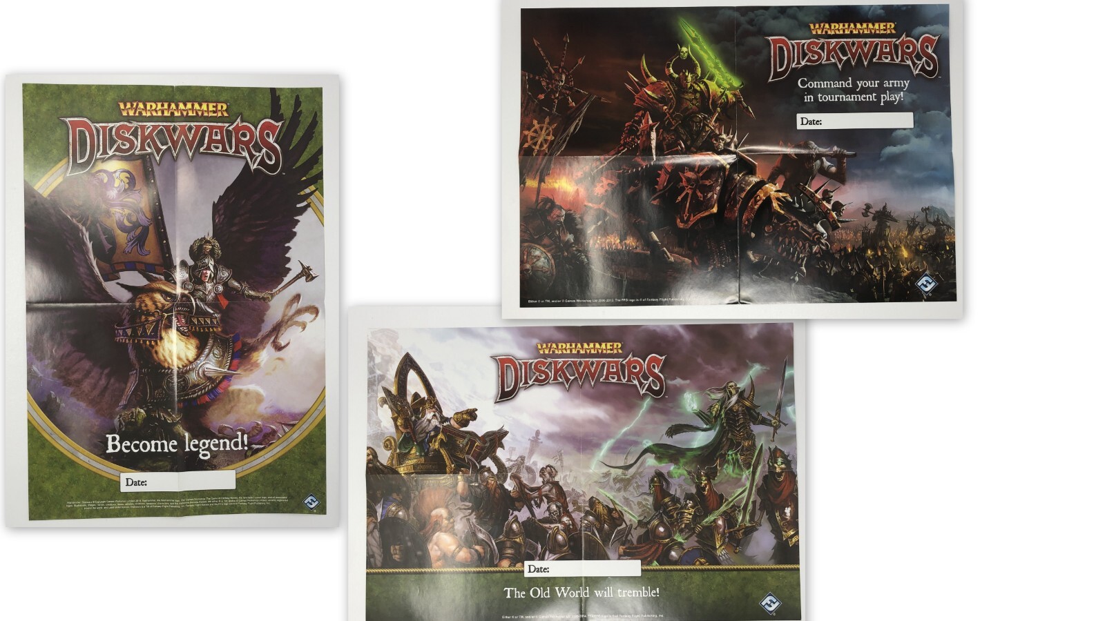 Warhammer Diskwars FFG Promo Posters (Set of 3) 13.5″ x 19.5″