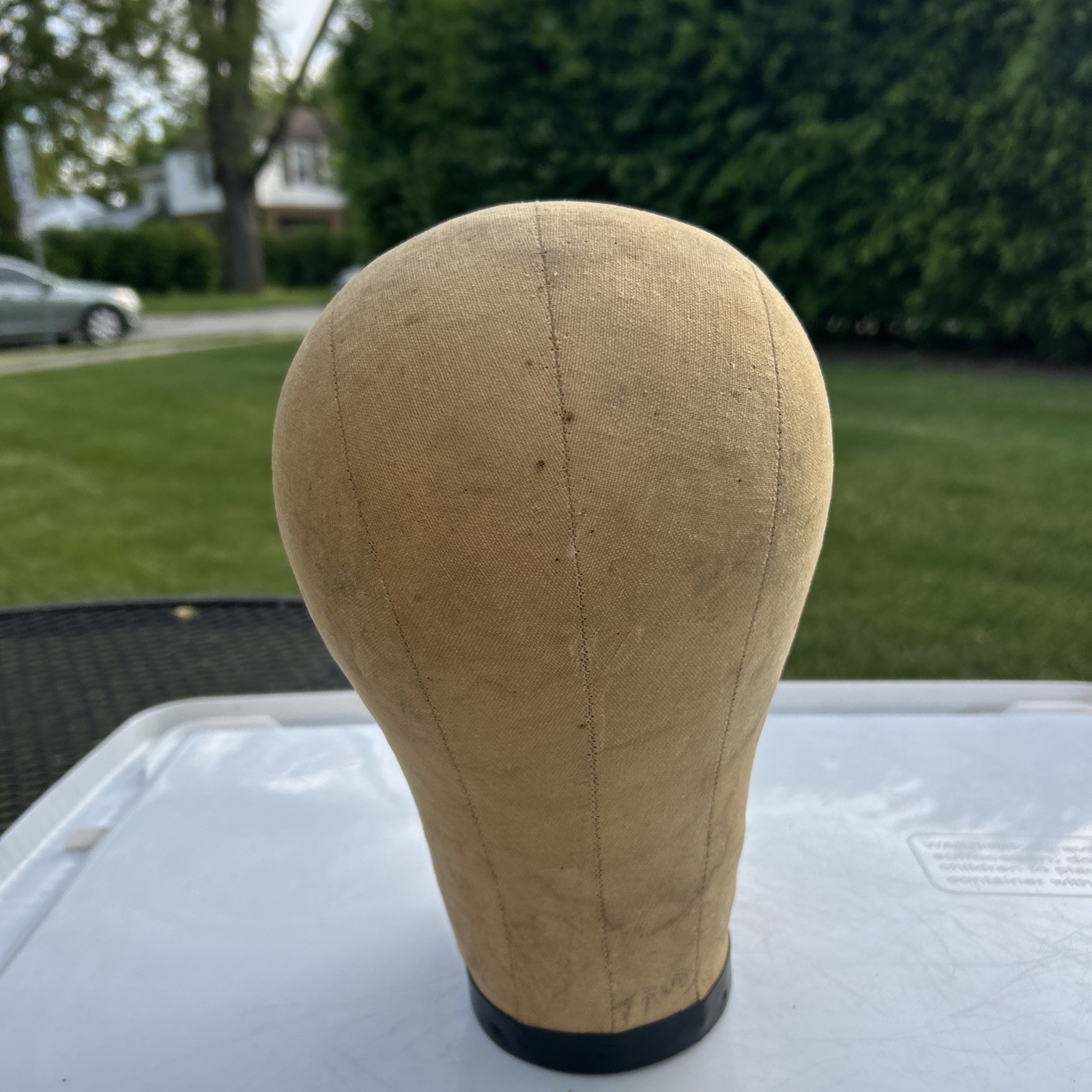 ANTIQUE MILLINERY HEAD Store Display Primitive Hat Mannequi