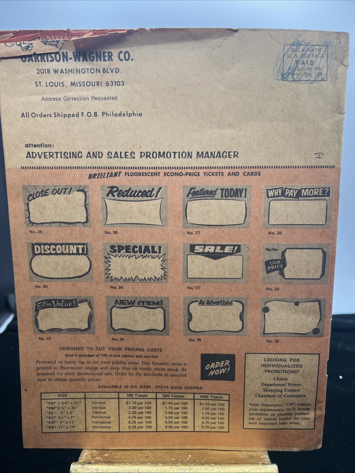 1970 Garrison Wagner Dismar Back To School Fall Promotion Catalog Vtg Signs