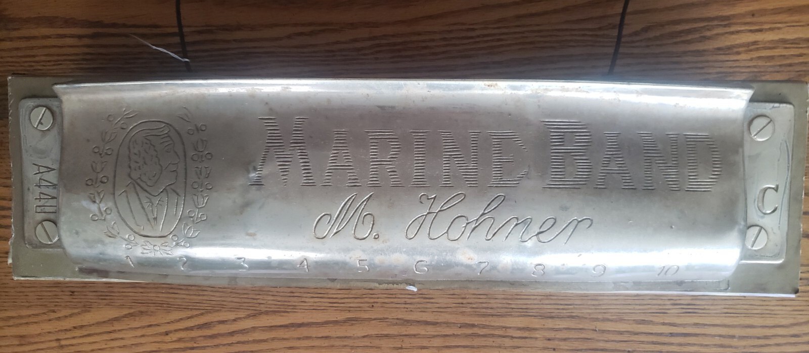 M Hohner Marine Band Harmonica Sign Store Display Scarce 24” Harmonica