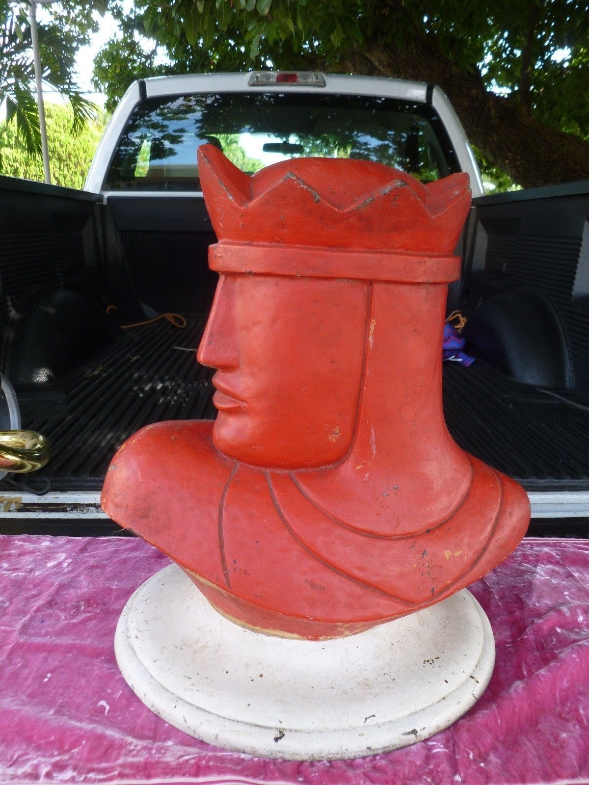 RARE LARGE OVERSIZED LARGE ART DECO STYLE CHESS PIECE KNIGHT ADVERTISING DISPLAY