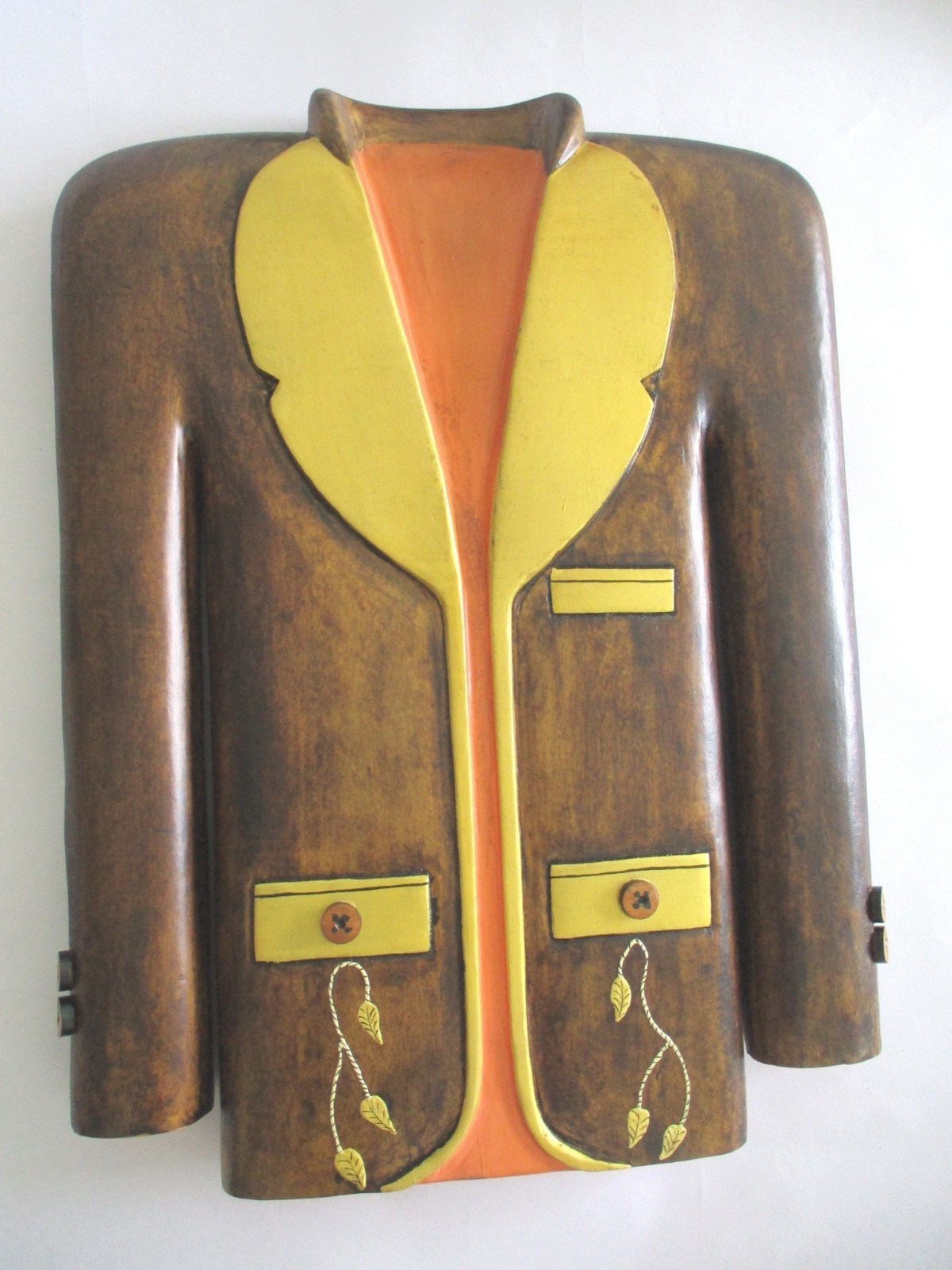 OLD ADVERTISEMENT WOODEN COAT TAILOR’S TRADE SIGN STORE DISPLAY