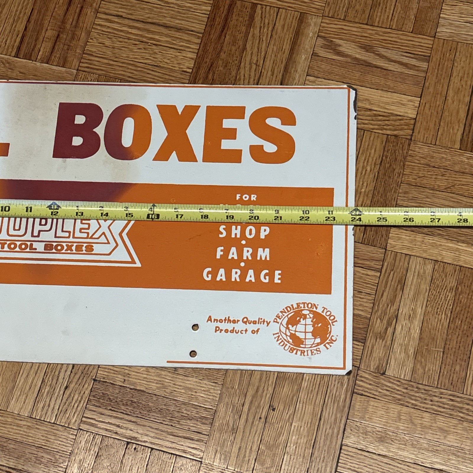 Vintage DUPLEX TOOL BOXES Double-Sided Hardware Store Display – 24 x 12”