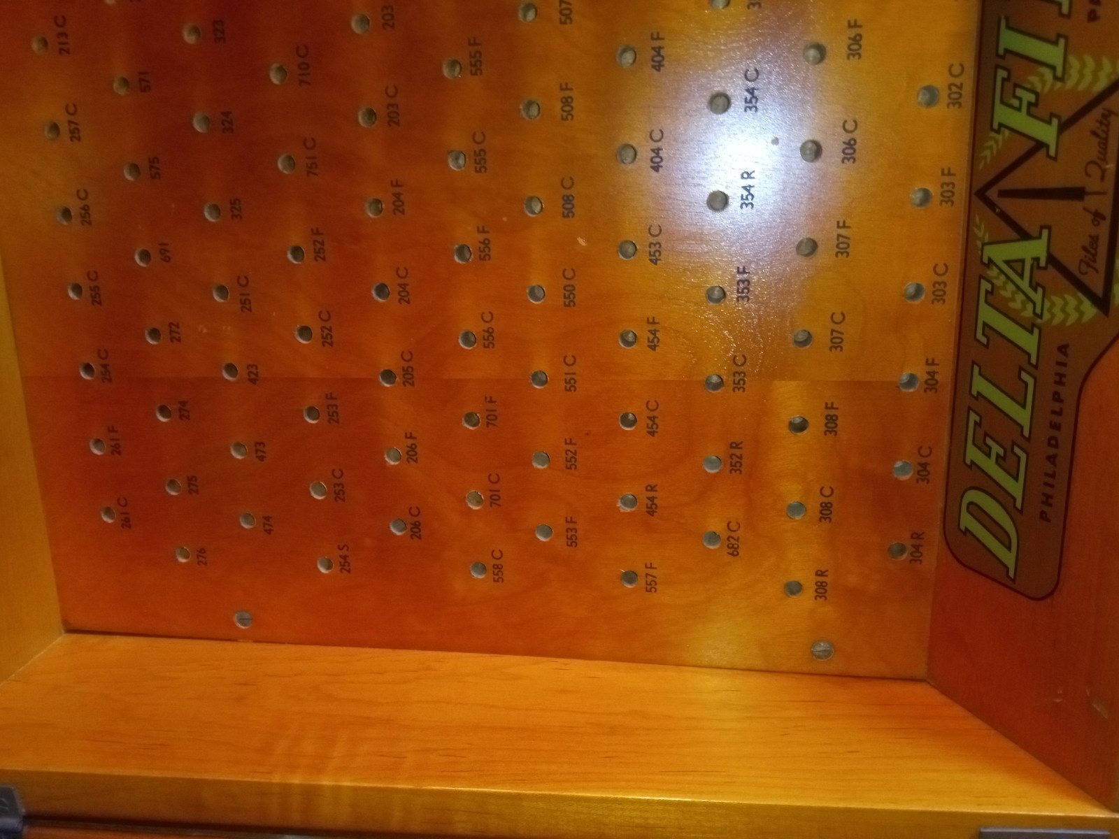 Vintage Early 1900s Hardware Store File Display Case ..Delta Files…..
