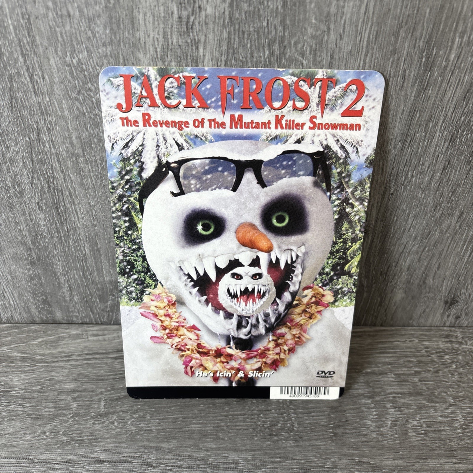 JACK FROST 2 – BLOCKBUSTER VIDEO BACKER CARD 5.5″X8″ – Display Piece Horror