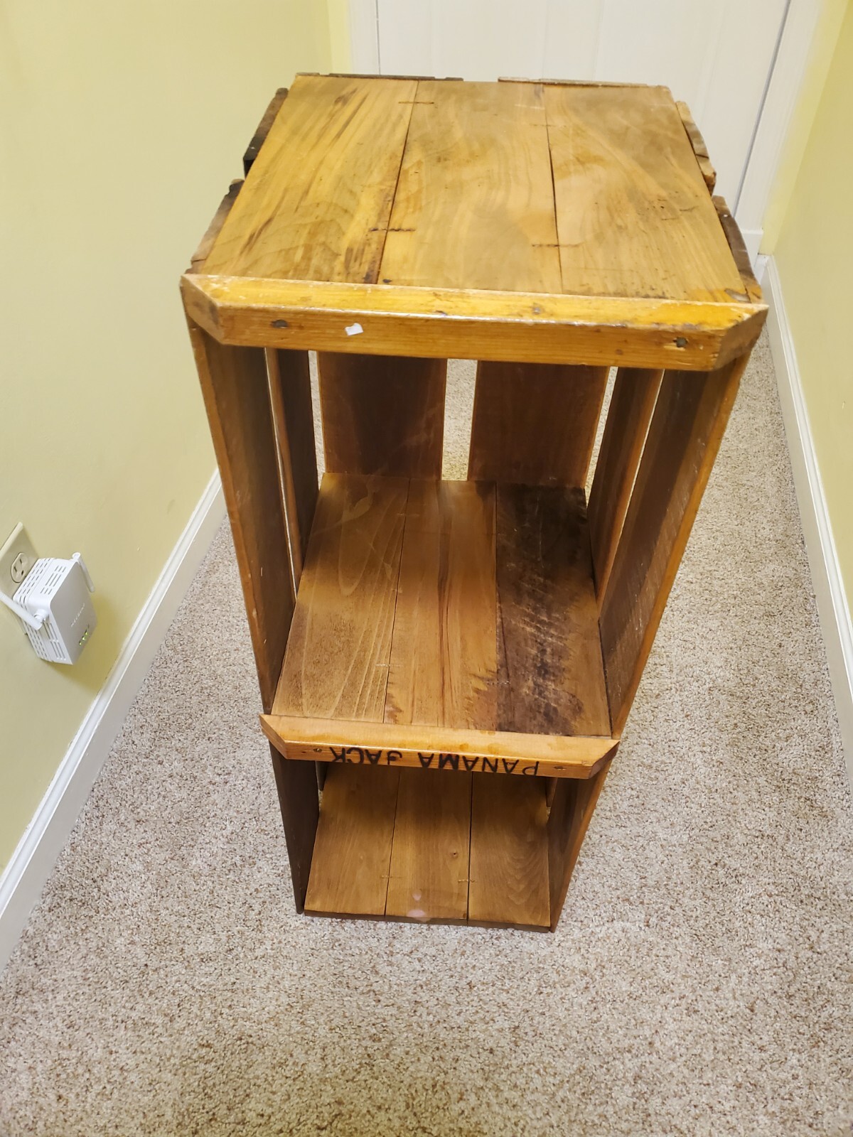 PANAMA JACK VINTAGE WOOD DISPLAY CRATE