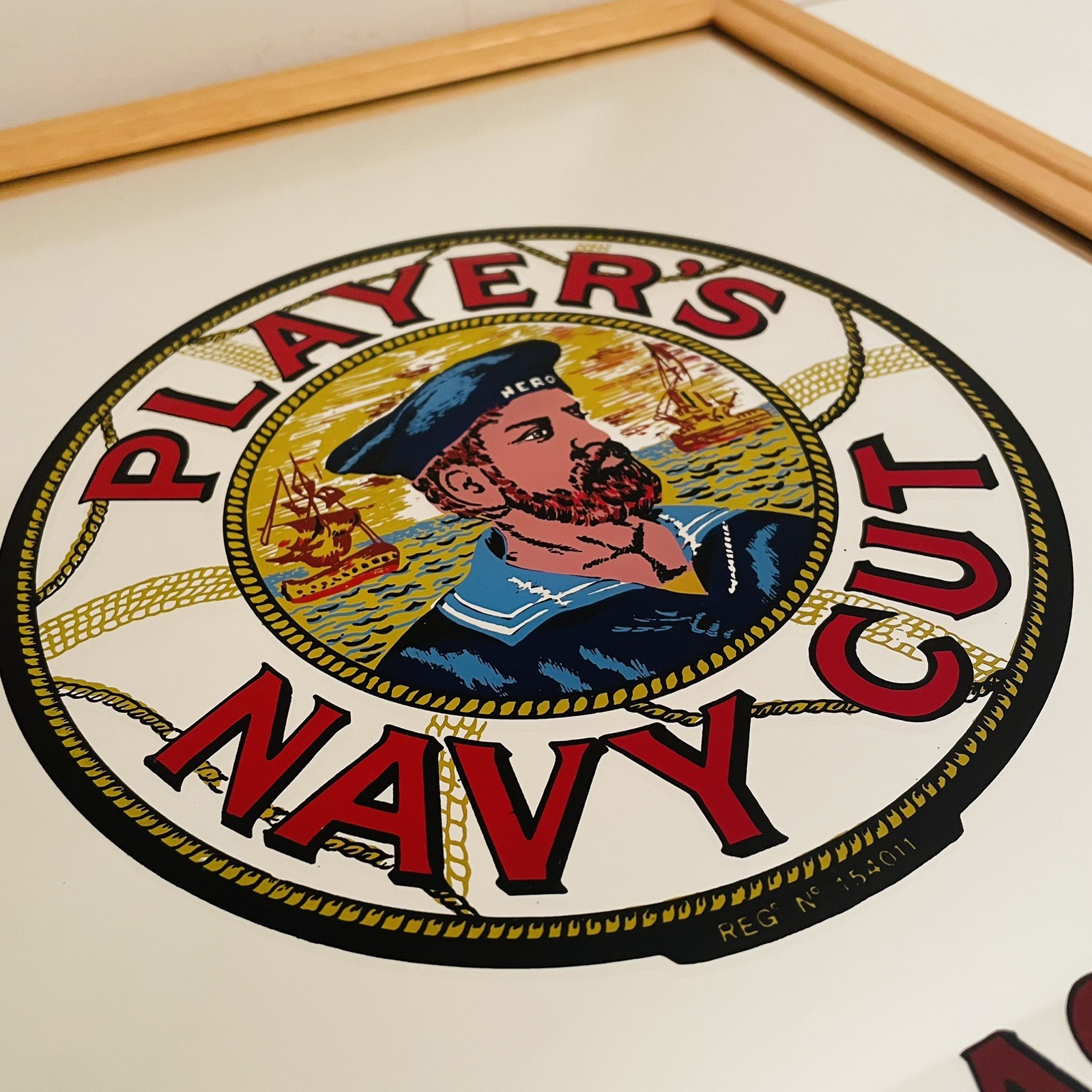 ✅ Navy Cut Players Old Advertising Mirror Vintage 70s 80s