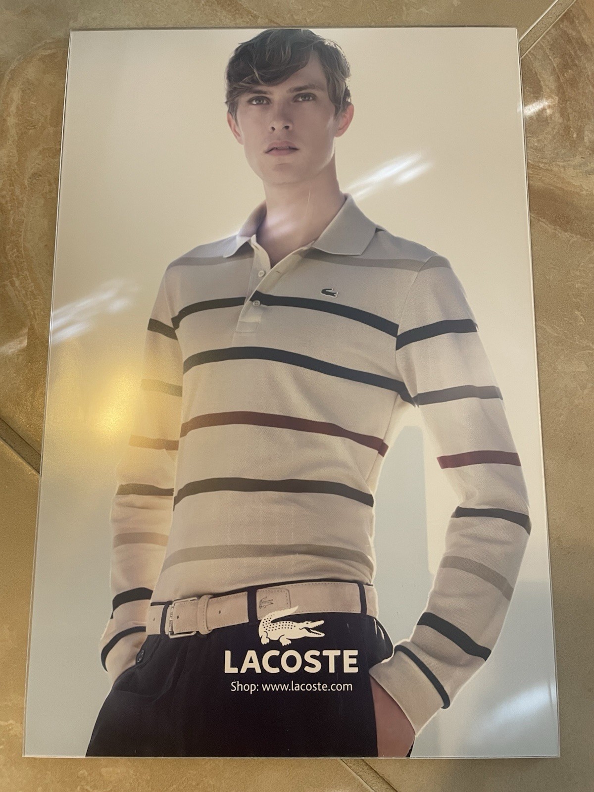 Lacoste Genuine Translucent Store Product Poster Display Rare