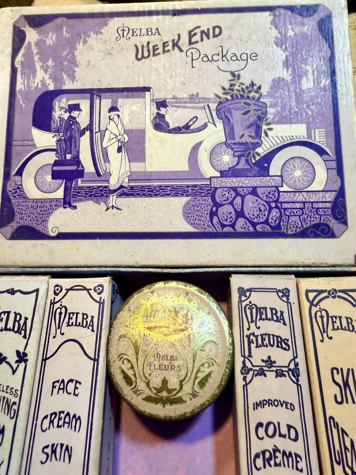 Vintage 1920s Melba Cosmetics Store Display Vanity Boudoir Decoration