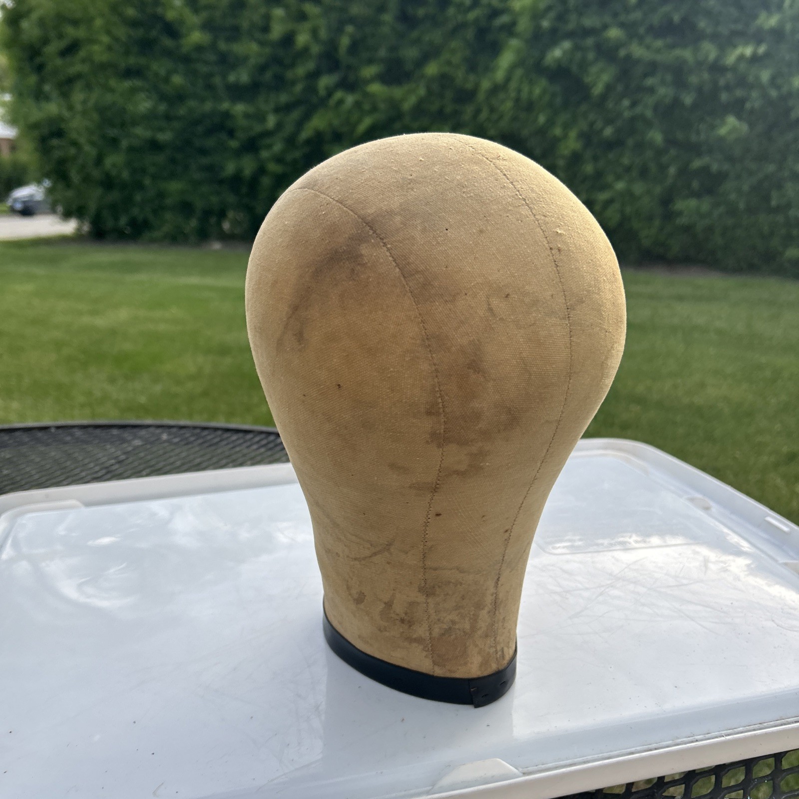 ANTIQUE MILLINERY HEAD Store Display Primitive Hat Mannequi