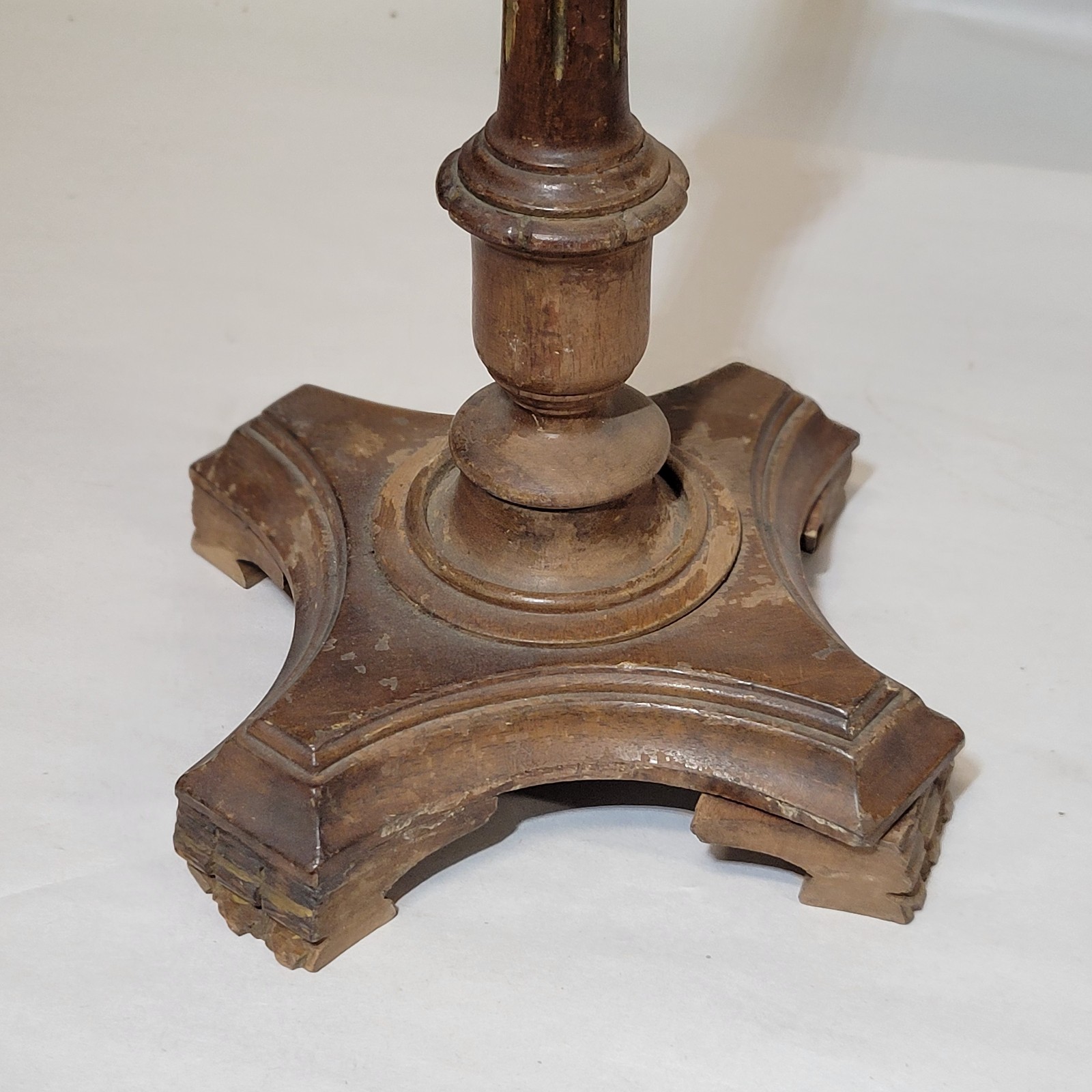 1920s Shoe Store Display Stand with Carved Paw Feet Antique Vintage Art Deco