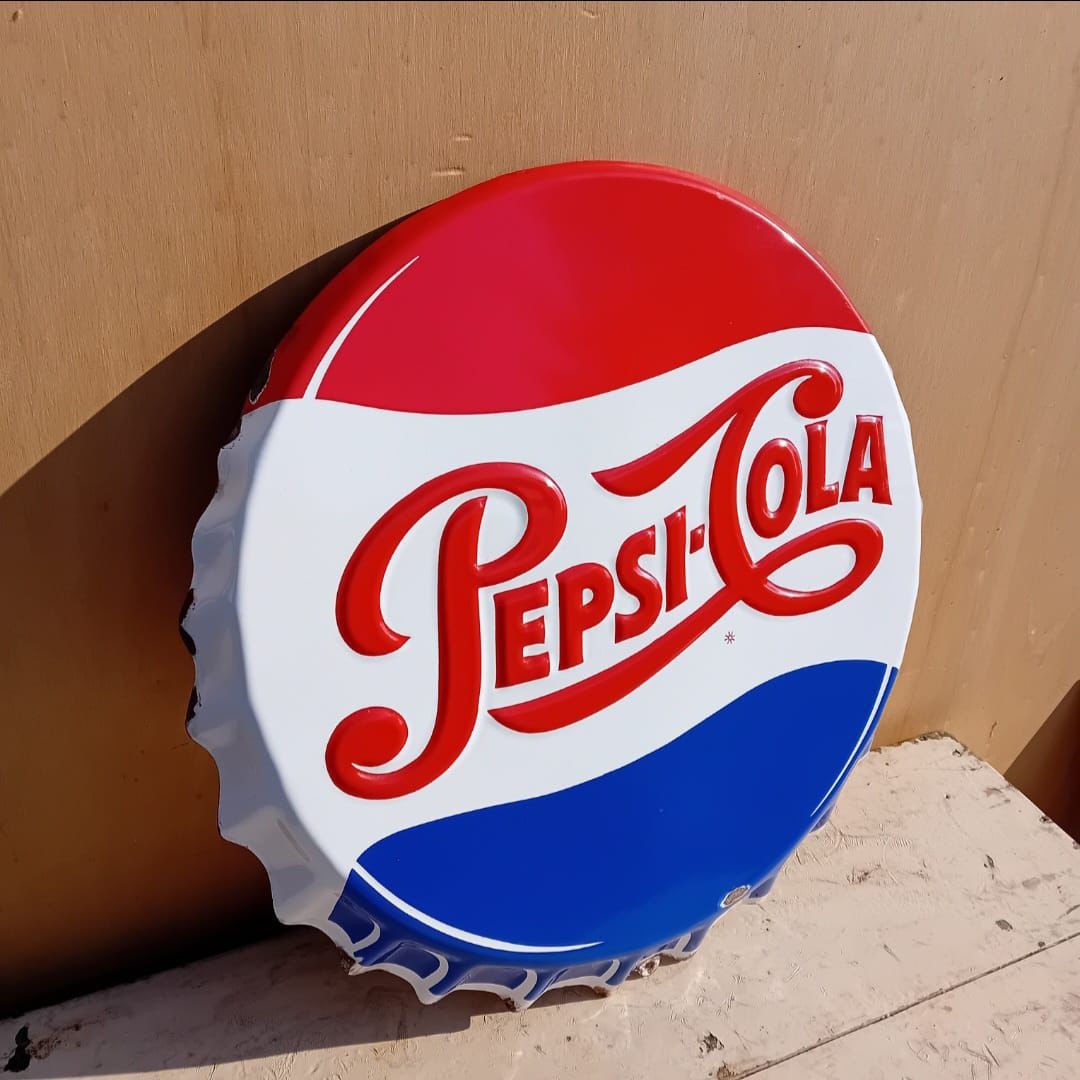 Pepsi Cola Enamel Table Sign