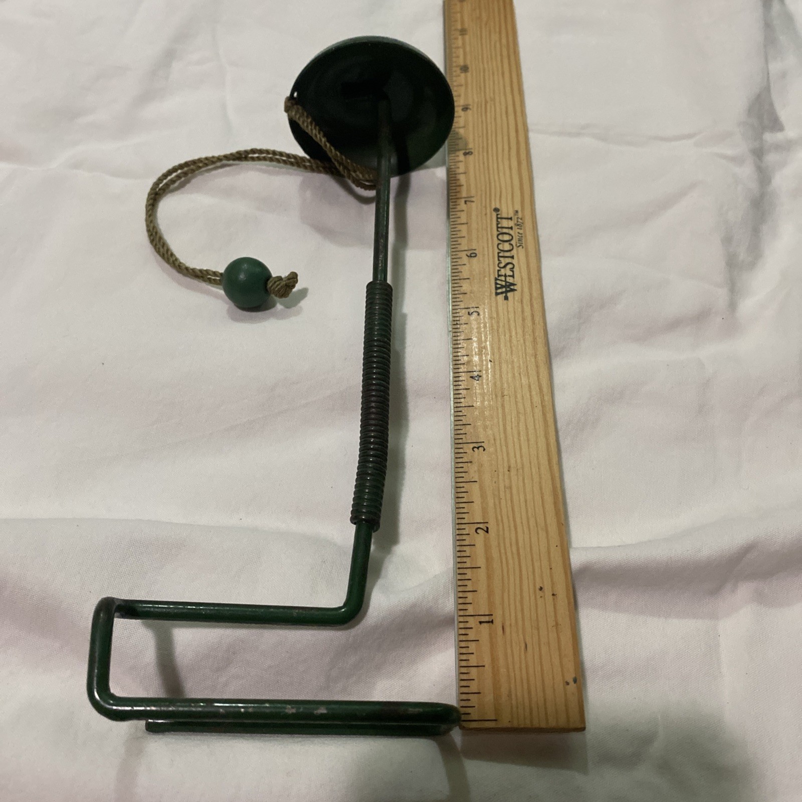 Vintage Hat or Wig Display Stand, Metal, Pullback String, Store Display 1920/30s