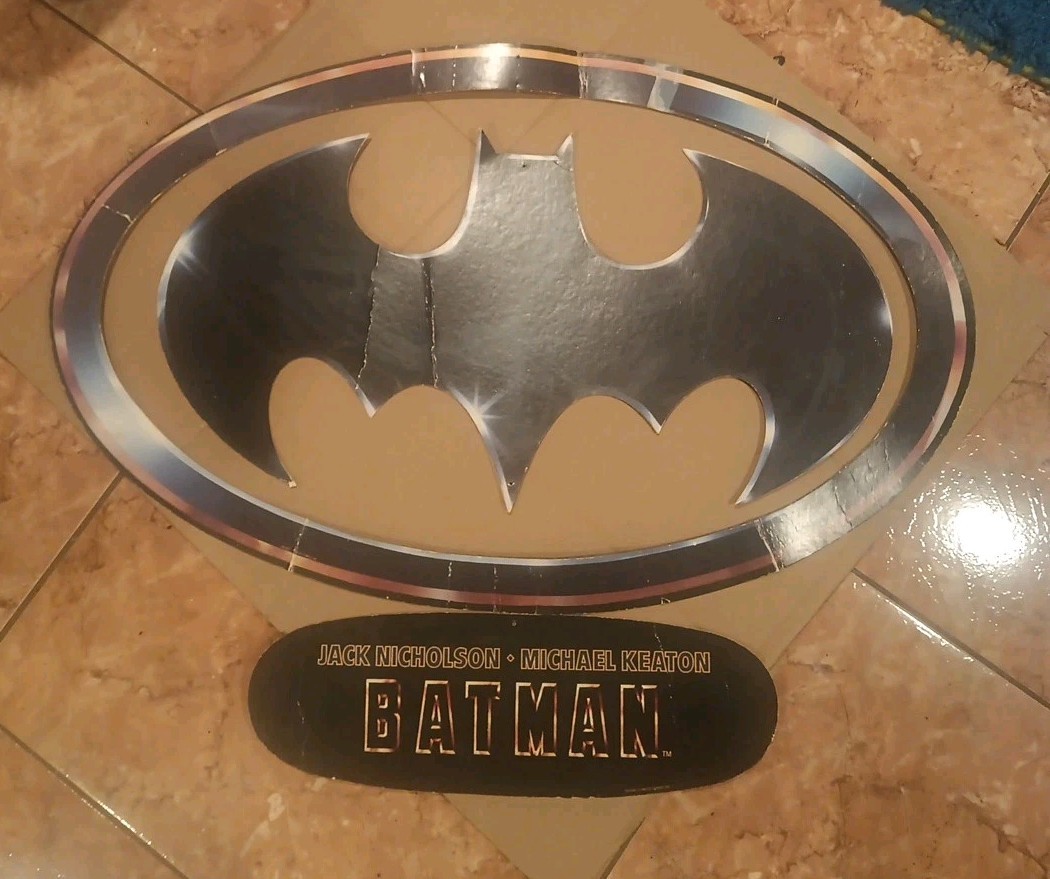 Batman 1989 Movie Promotional Logo Mobile Video Rental Store Display 17×27 Prop