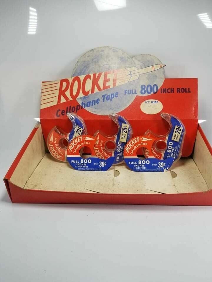 Rocket Cellophane Tape Rare Display 3 Empty dispensers General Store Movie Prop