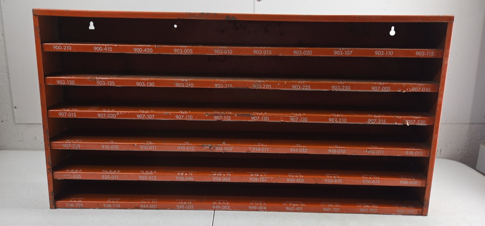Dorman Ready Pak Fastener Vintage Gas Station Cabinet Wall Mount Display Empty