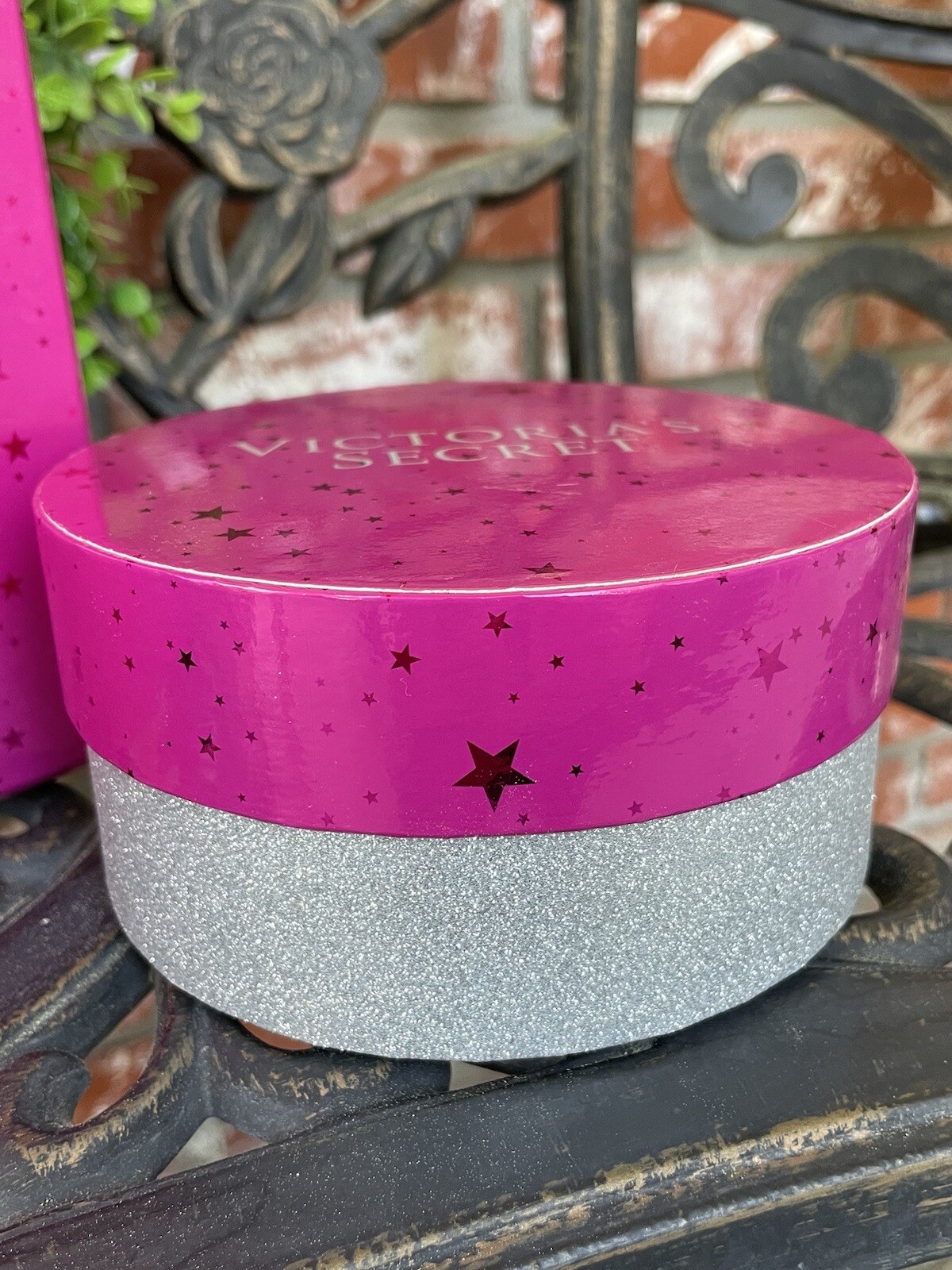 Victoria’s Secret Display Gift Boxes; Hot Pink & Stars/Glitter; Rectangle/Round