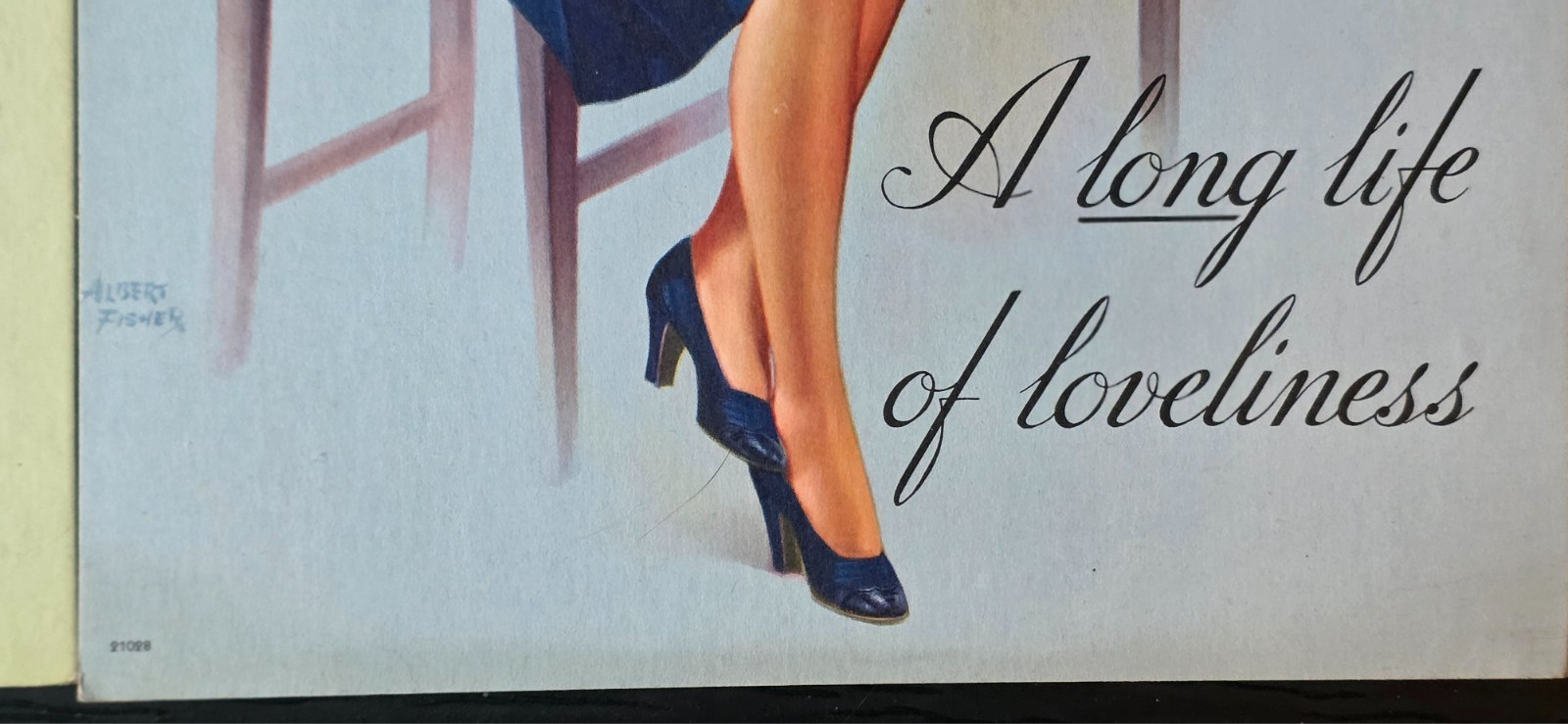 2 STORE DISPLAYS VINTAGE BERKSHIRE STOCKINGS SIGN 1950s NOT USED