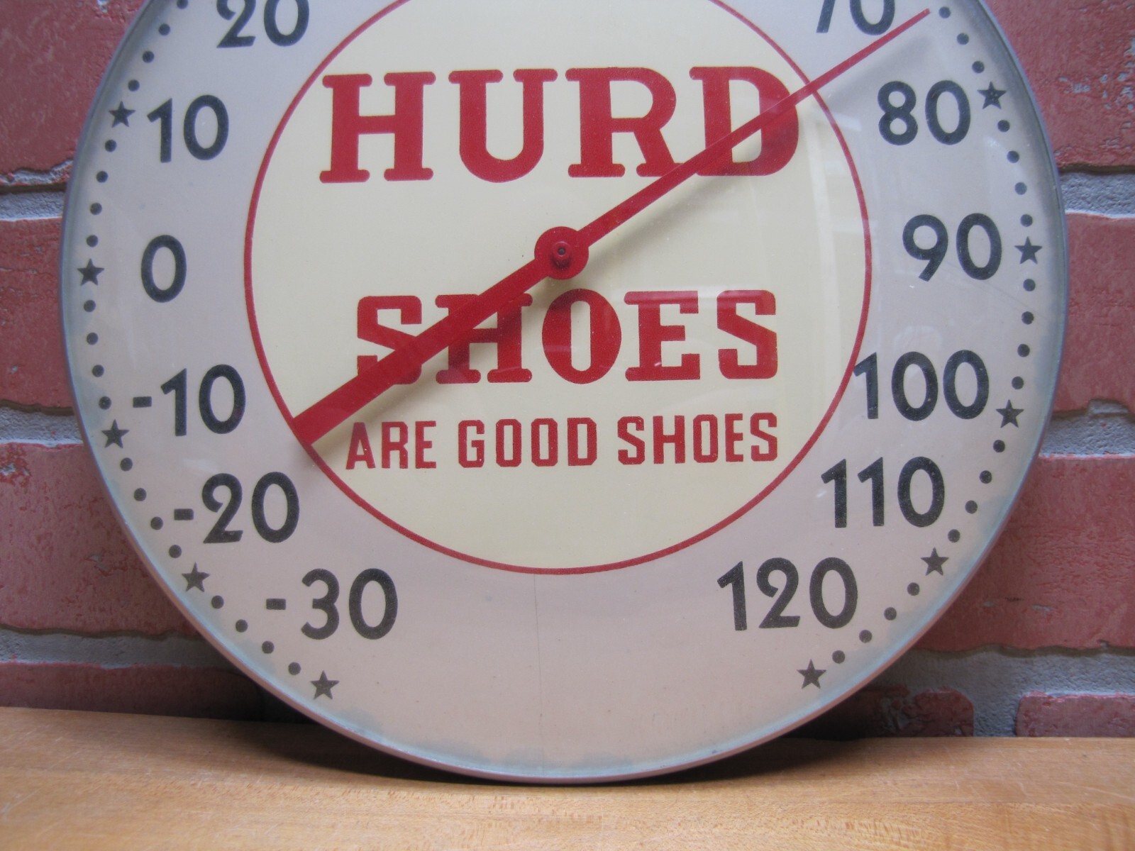 HURD SHOES ARE GOOD SHOES Orig Old Store Display Advertising Thermometer Sign Ad