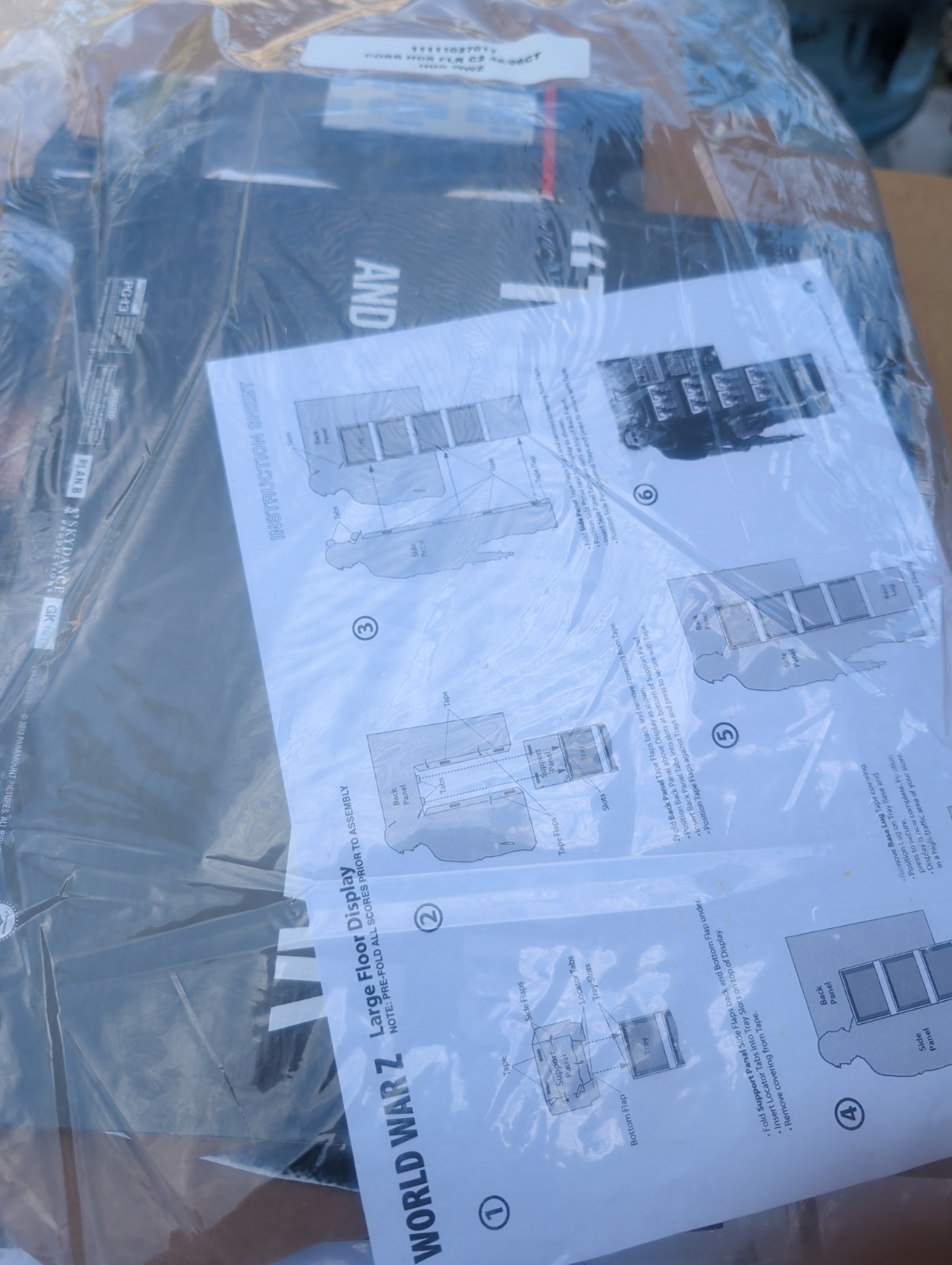 World War Z Unopened Large Floor Display Stand