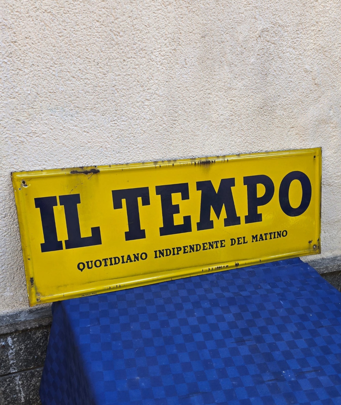 Il Tempo Enamel Table Sign