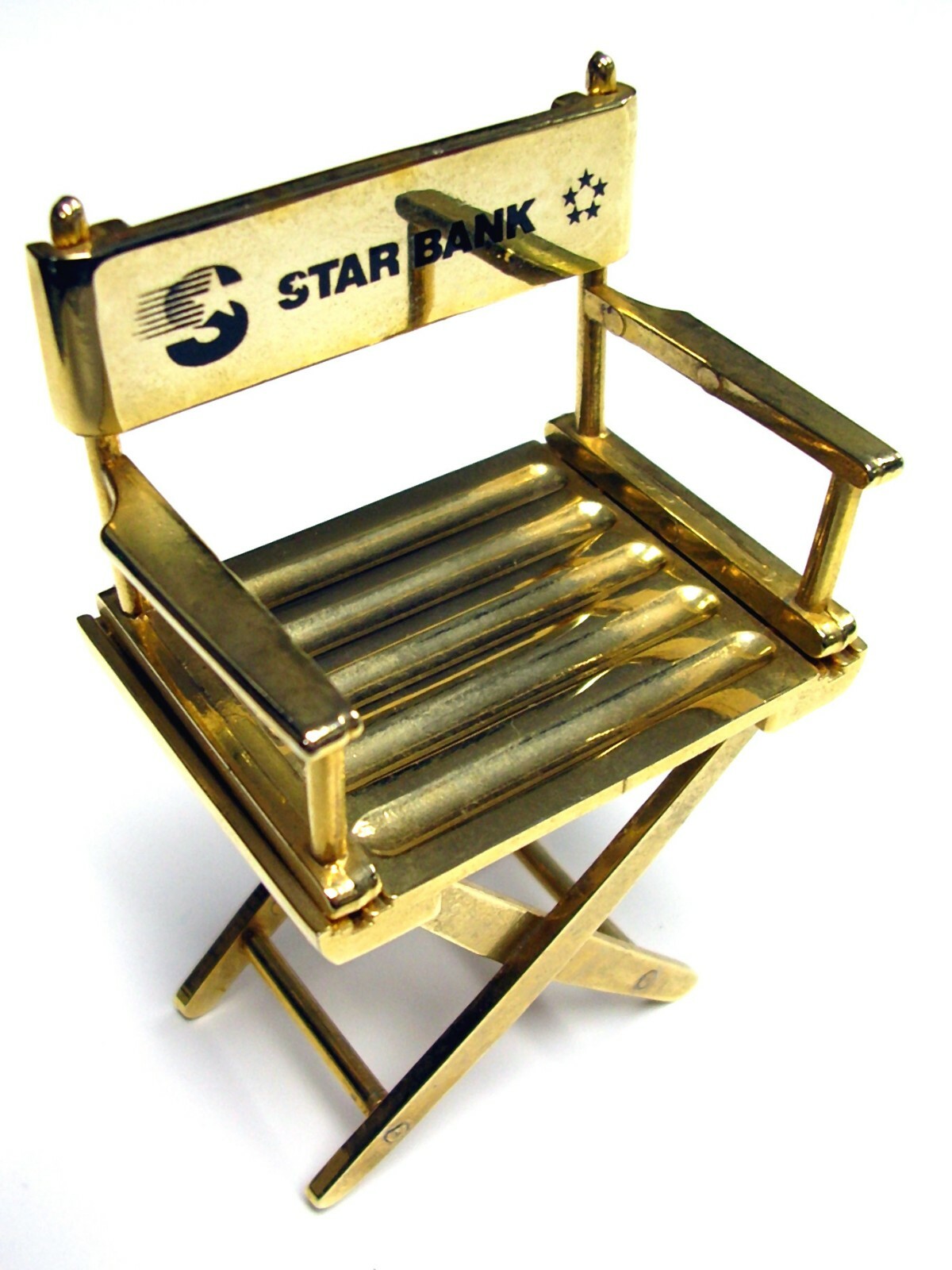 RARE – STAR BANK GILDED DIRECTORS CHAIR WITH MAGNET FOR PAPER CLIPS TABLE DECOR