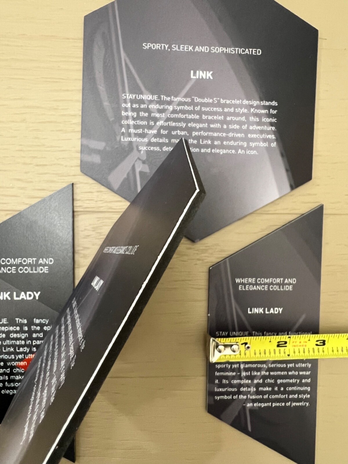 RARE Tag Heuer Link Lady Watch Dealer Store Counter Display 4 Signs Collectors