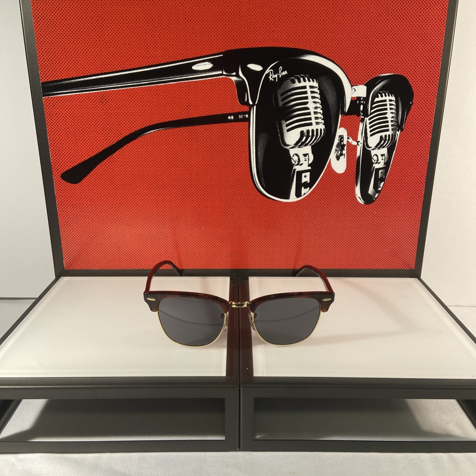 Ray-Ban Sunglasses Advertising Display Logo Sign Point Of Sale 15″x14” Man Cave