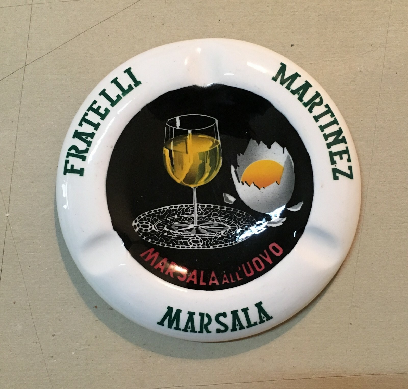 LIQUORS_EGG MARSALA_MARTINEZ_MARSALA_UNUSUAL ASHTRAY_MARAMACA_SAN MARINO