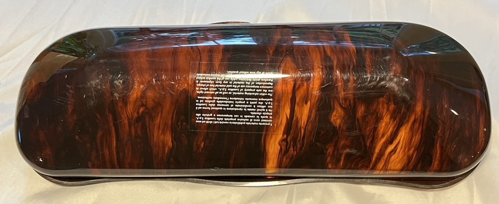 Giorgio Armani 1980s Retail Advertising Display Glasses Case & Wire Rim Glasses