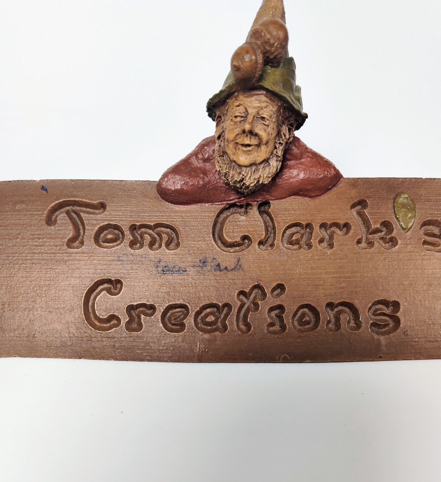 1983 Tom Clark’s Creations *PEN SIGNATURE* ADVERTISING SIGN Store Display Gnome