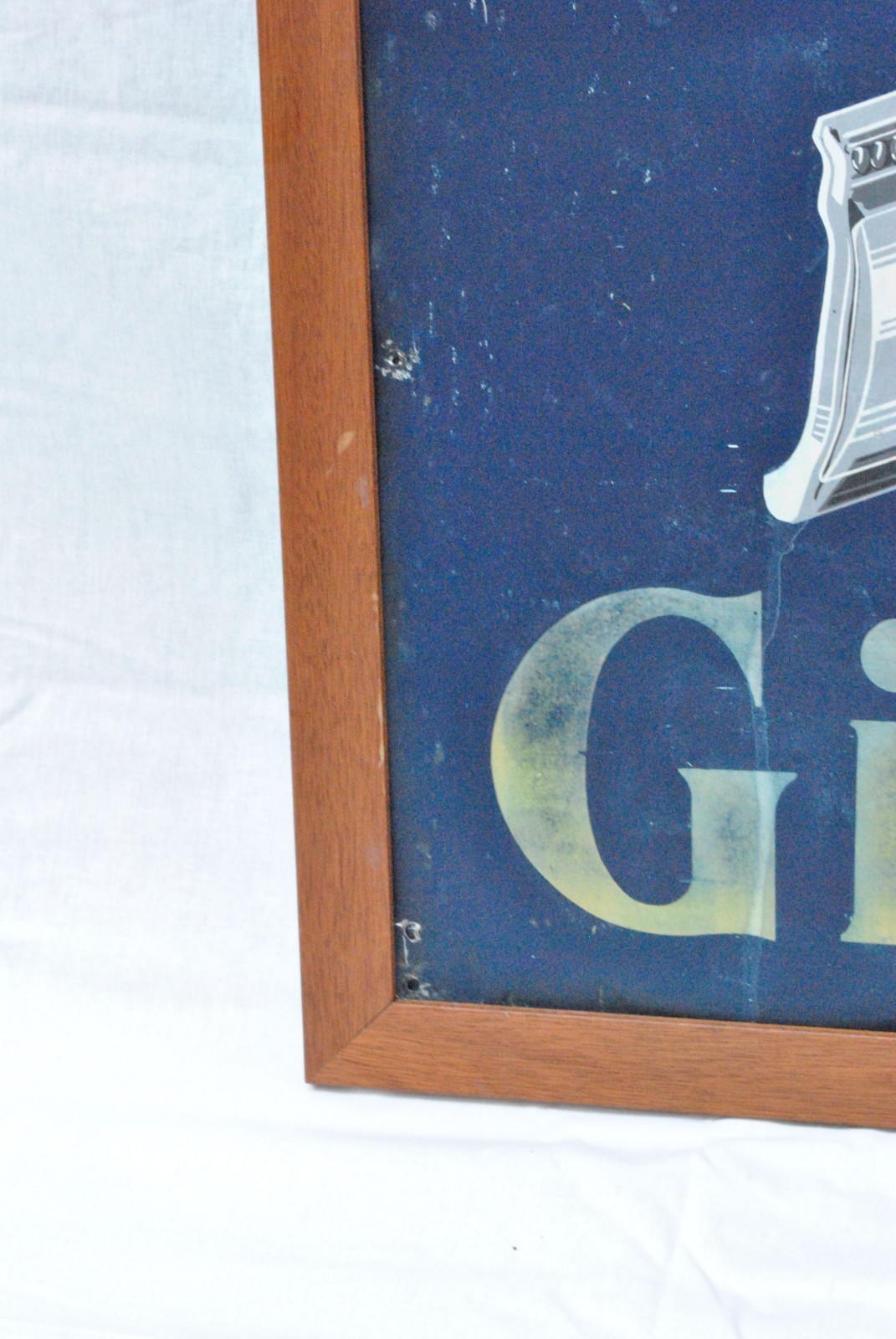 RARE Vintage ’50s Metal Signboard GILLETTE BLADE Metal Sign 70 x 50