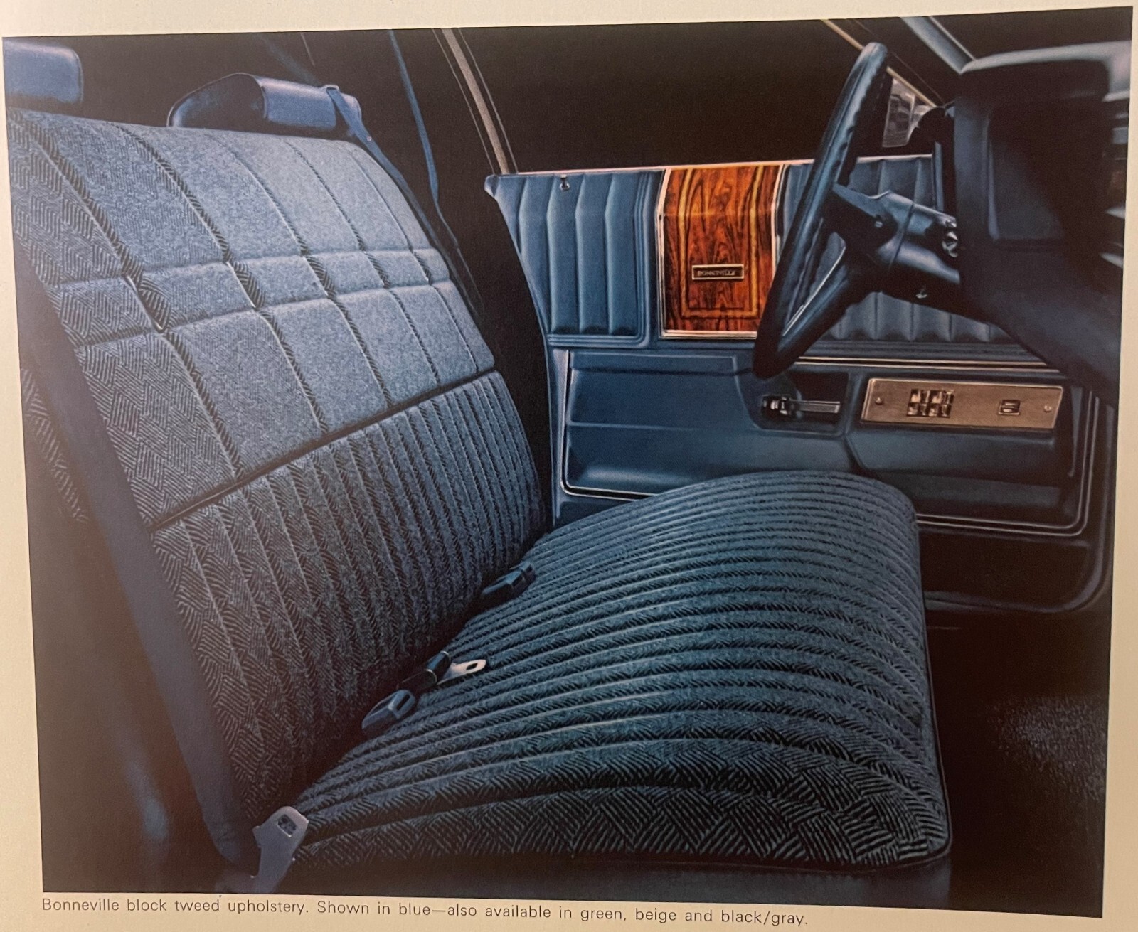 Vintage 1974 Pontiac Bonneville Dealer Brochure, Pontiac, MI Homage Salt Flats