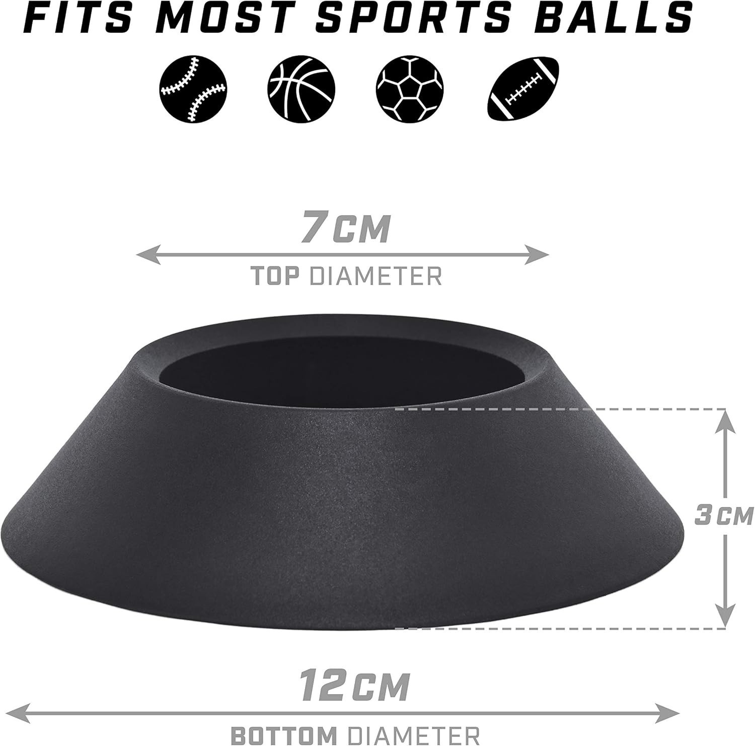 Black Ball Stand & Holder Sports Balls Basketballs Baseballs Footballs