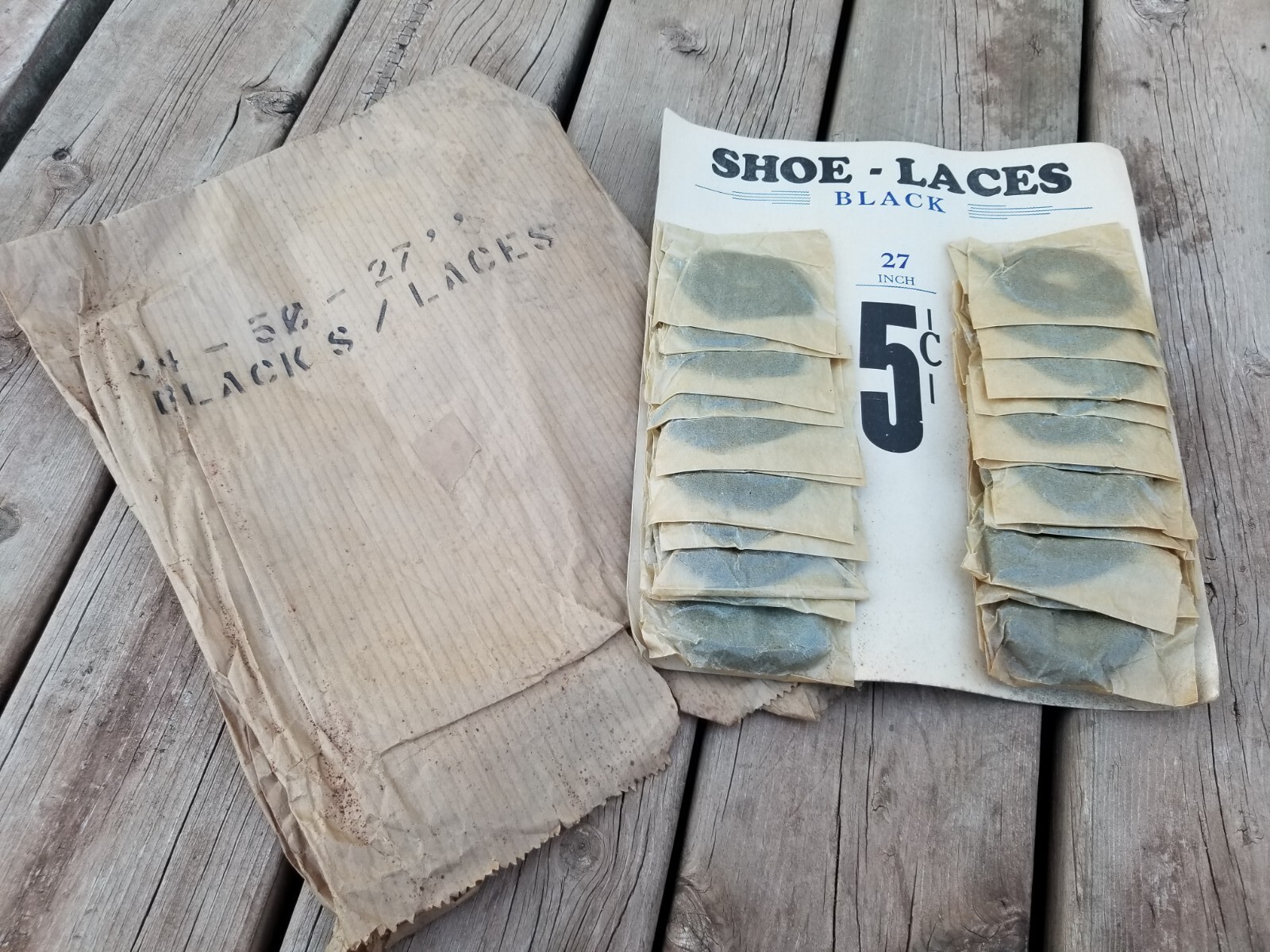 Vintage Early 1900’s Shoe Laces Drug Store Counter Display! NOS!