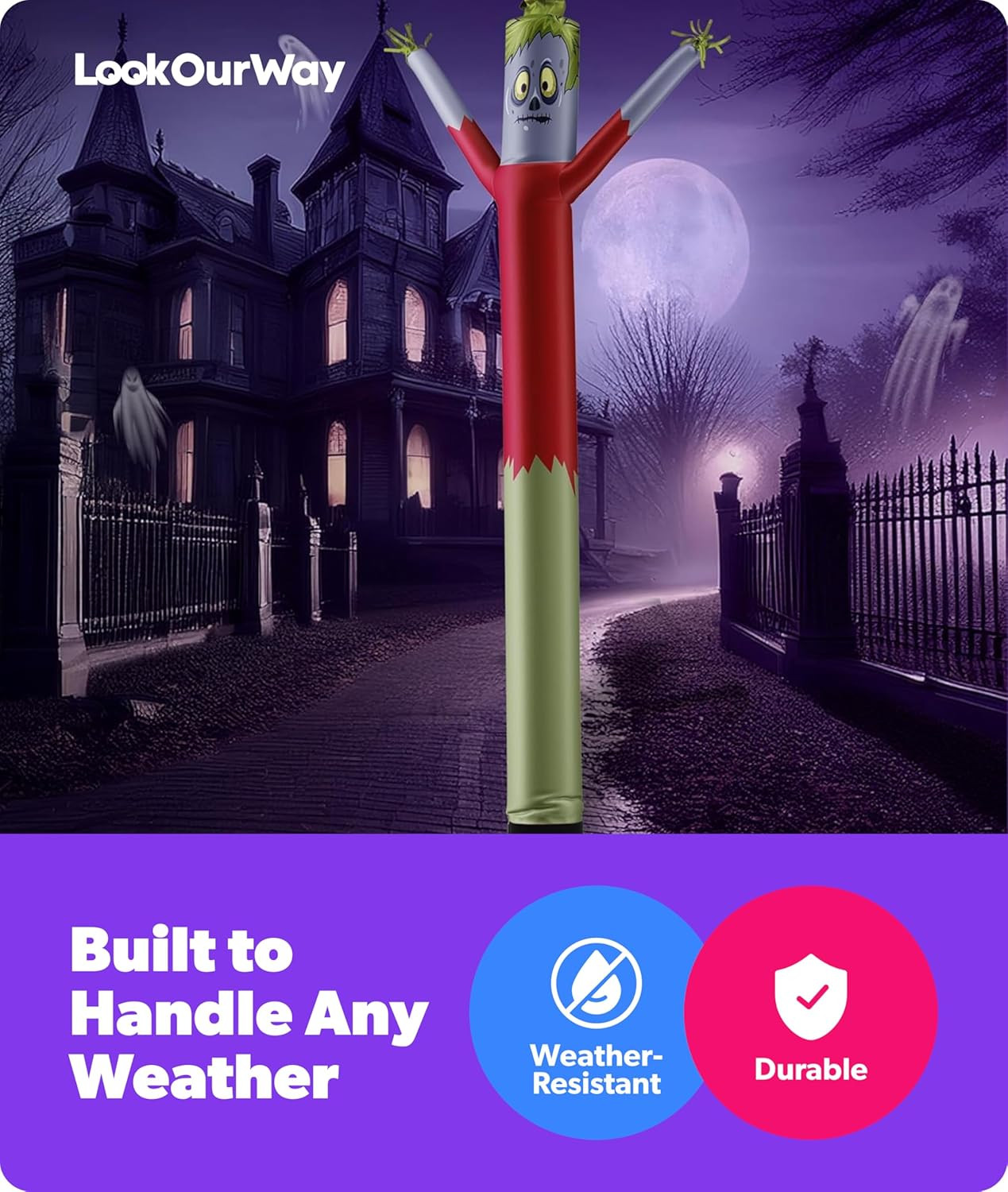 20Ft Monster Air Dancers Inflatable Tube Man Attachment | Halloween Inflatables
