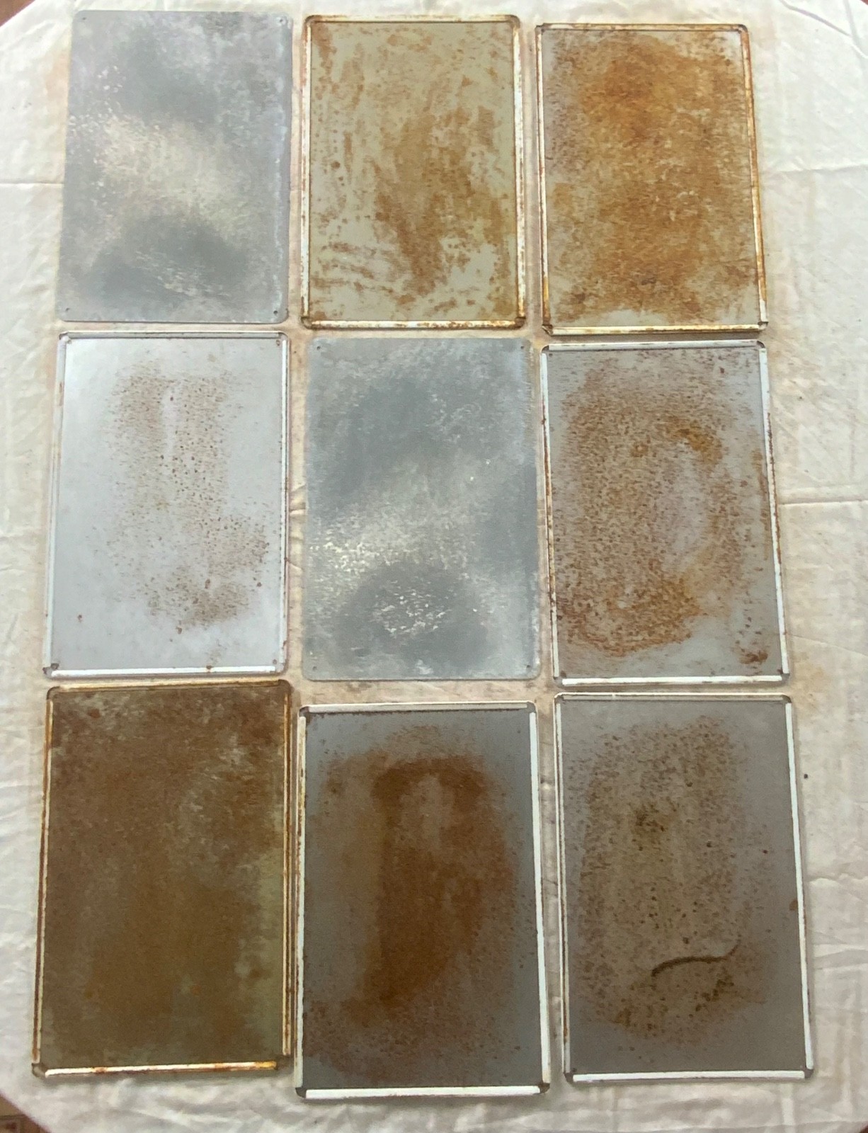 Metal plates No.9 plates, cm 20×30