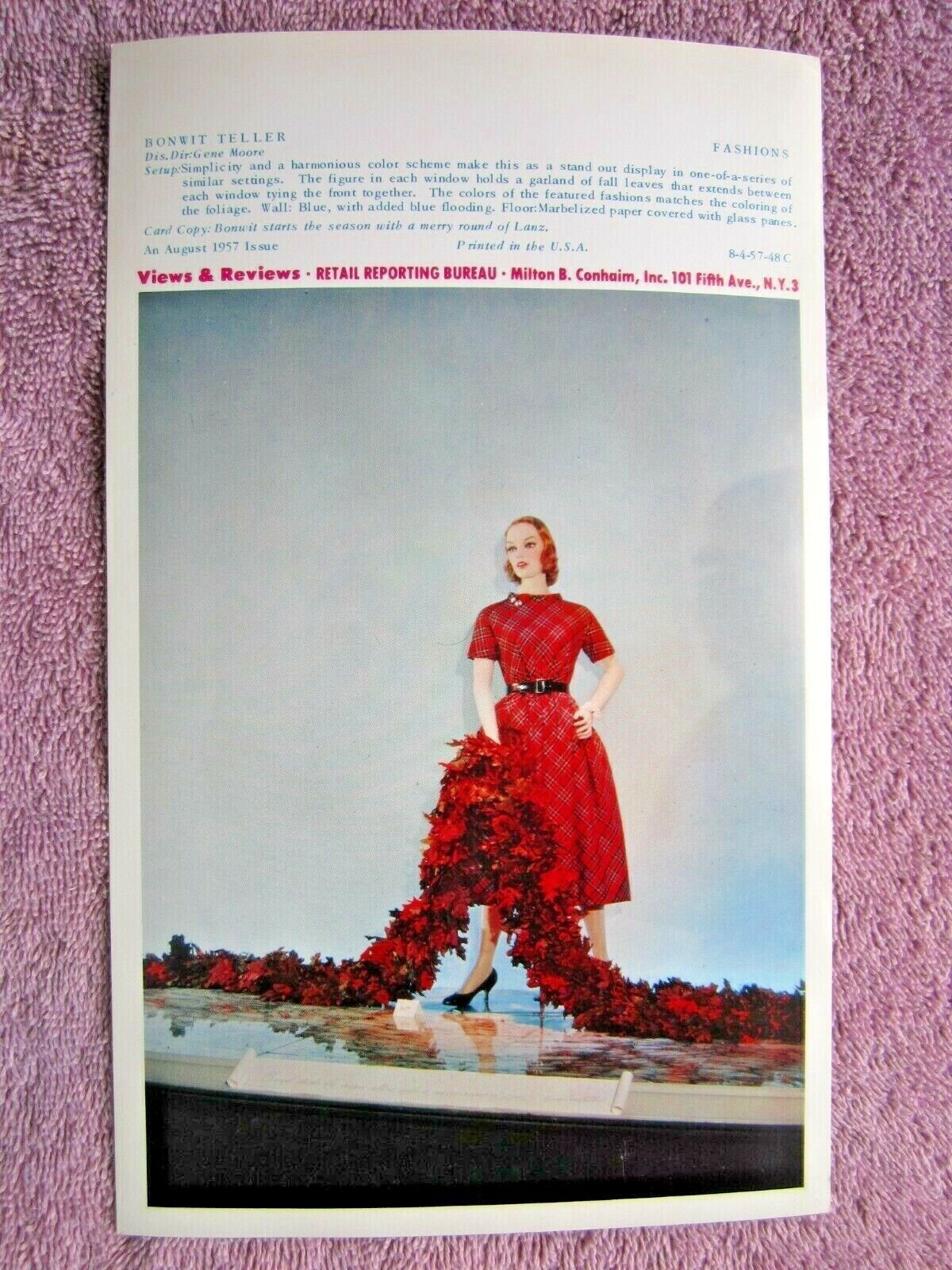 1957 BONWIT TELLER STORE WINDOW DISPLAY MERRY ROUND OF LANZ PHOTOGRAPH PRINT 212