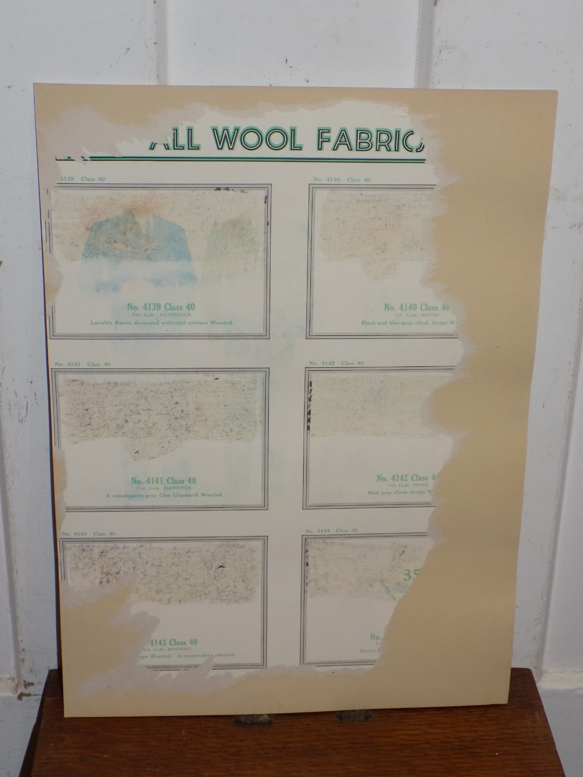 Vintage Men’s Cardboard Fashion Store Display Sign