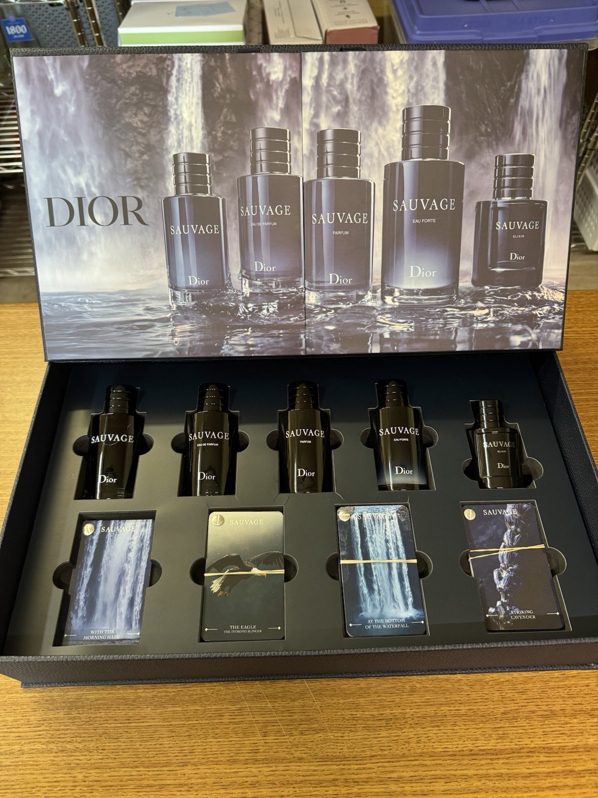 DIOR Sauvage Display “NO BOTLES” Scent Cards Electronic Video Rare US Seller