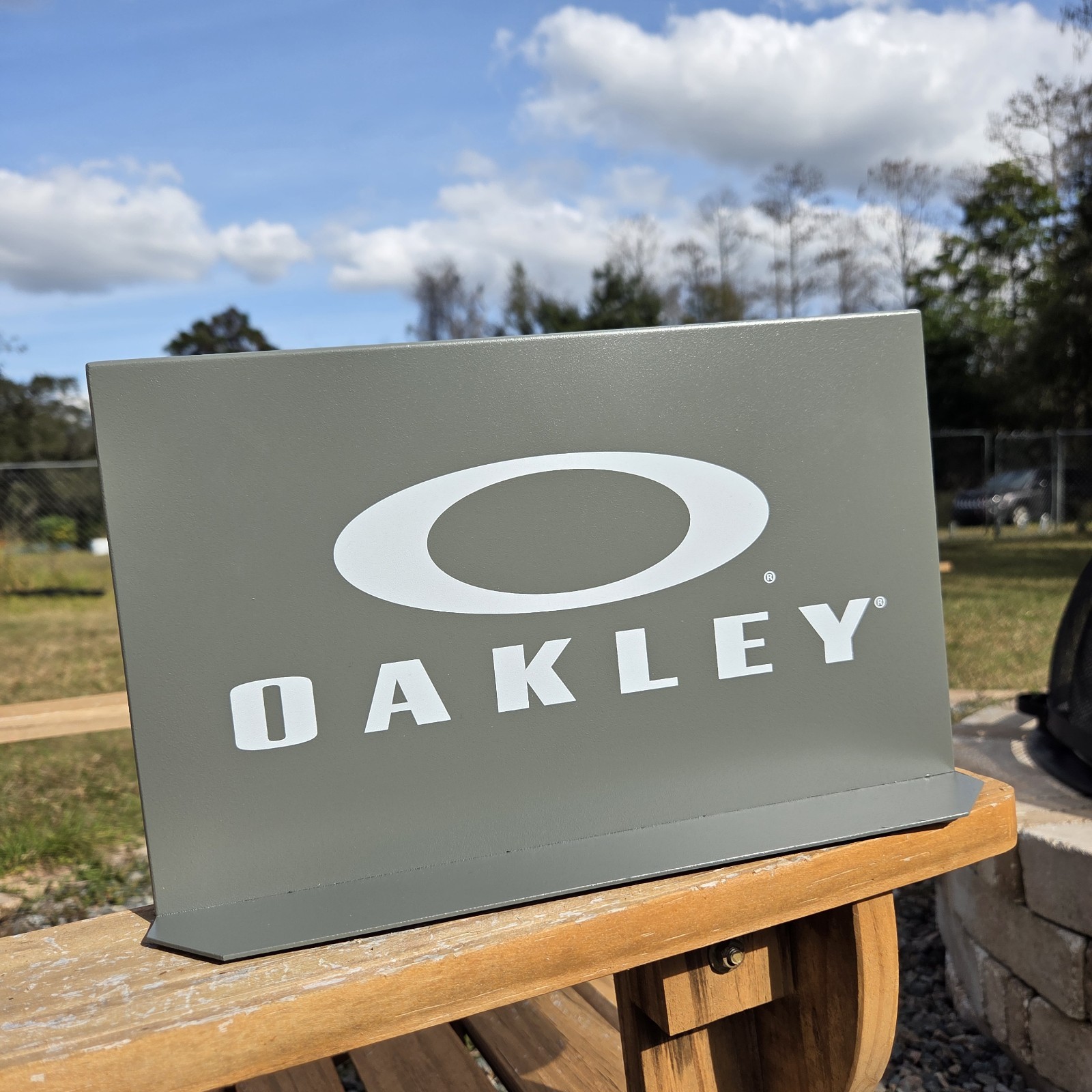 NEW Oakley Store Authentic Promo Retail Display Sign Metal Sunglasses Y2k RARE