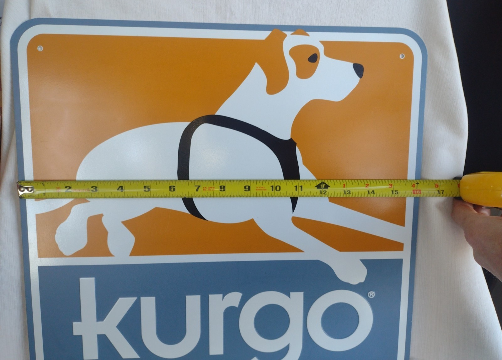 Kurgo Dog Gear Metal Pet Store Advertising Display Sign 16″ x 15.25″