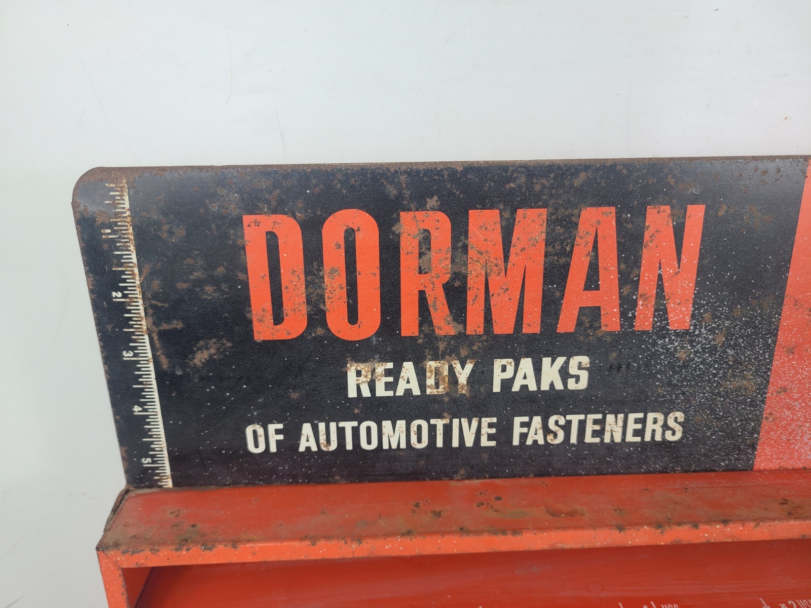 Vintage Dorman Ready Packs Automotive Fasteners Display Rack Sign (23″x13.5″x3″)